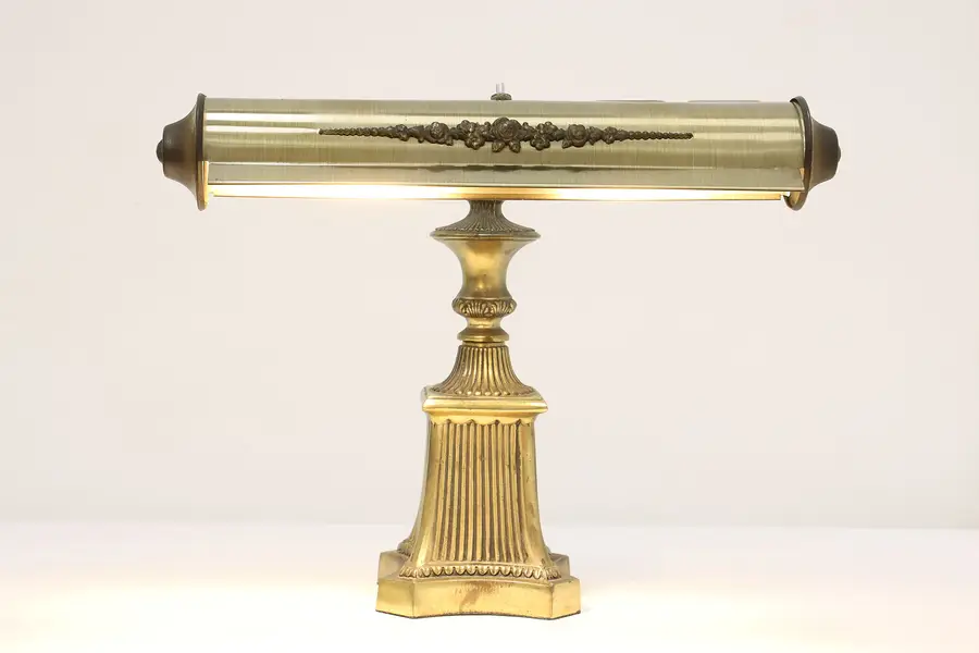 Photo of Classical Vintage Brass Library Office Desk Adjustable Lamp