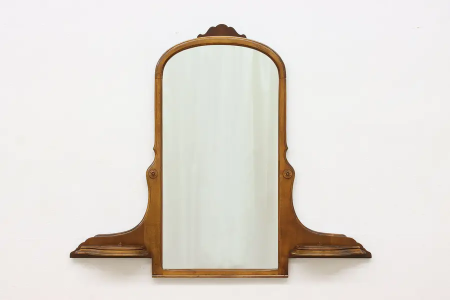 Photo of Tudor Antique Birch Mirror, Jewel Caddies