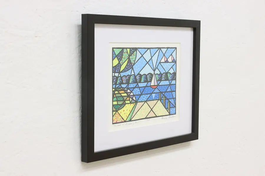 Photo of Sailboat at Kimberly Vintage Original Serigraph Bodden 15.5"