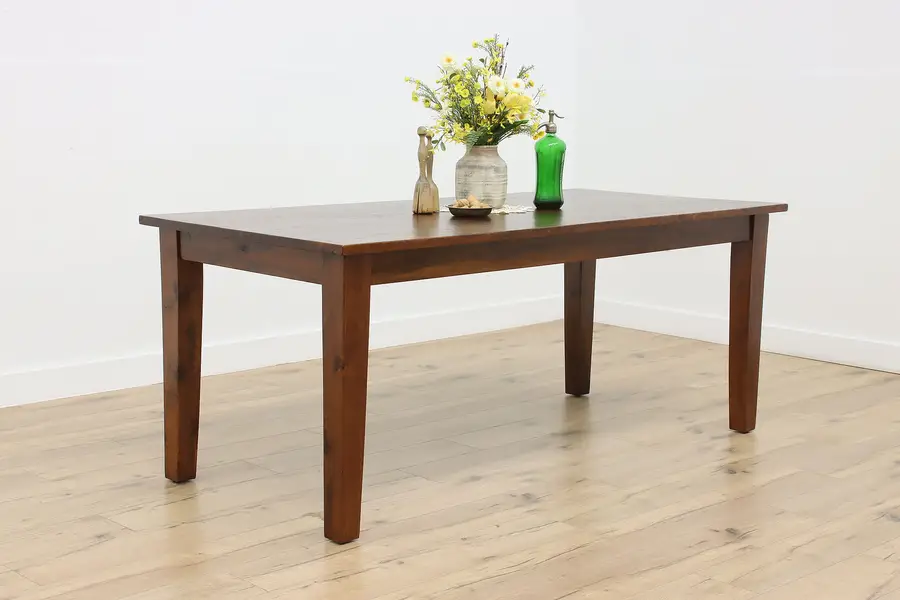 Photo of Rustic Hand Scraped Teak Kitchen or Dining Table, India