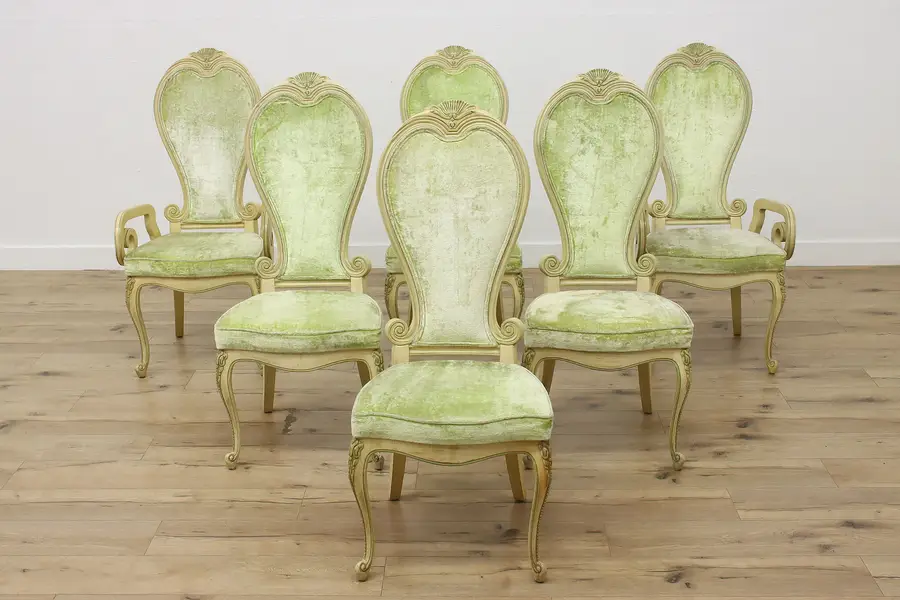 Photo of Set 6 Vintage Hollywood Regency Dining Chairs Mikel