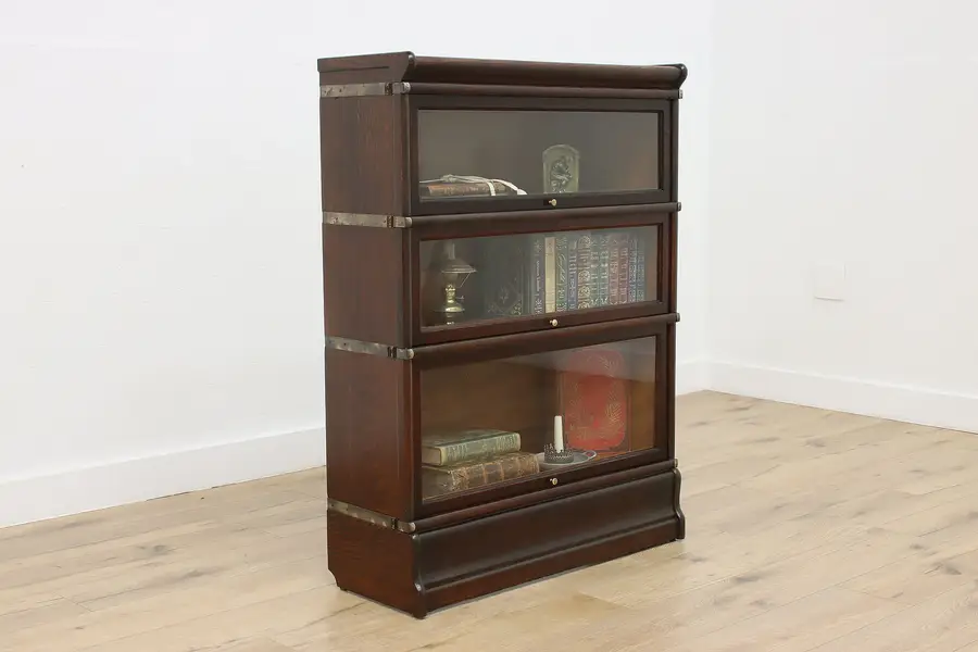 Photo of Arts & Crafts Antique Stacking Lawyer Bookcase Display Globe