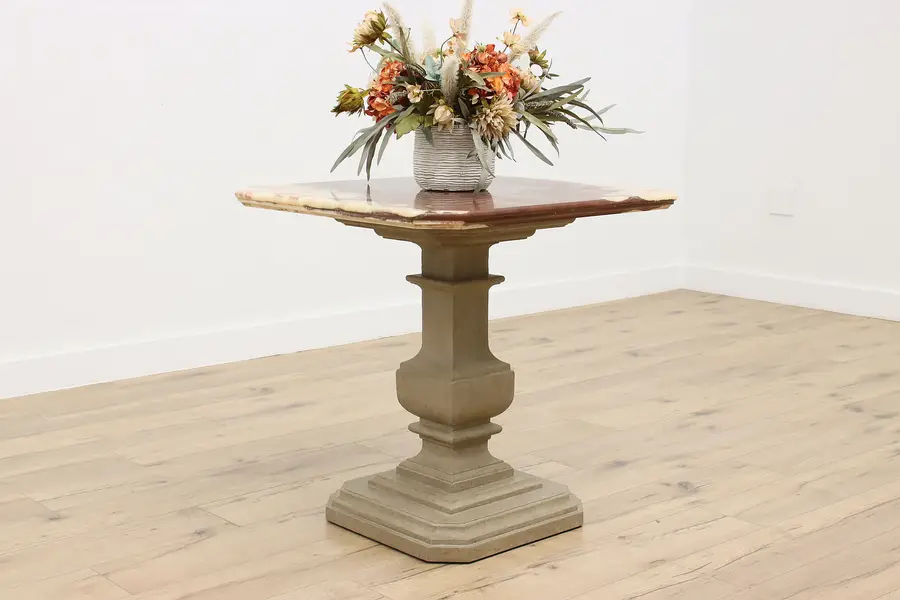 Photo of Classical Vintage Onyx Top Center Entry or Patio Table