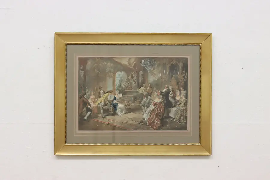 Photo of Mozart in Paris Antique Lithograph after de Paredes 43.5"