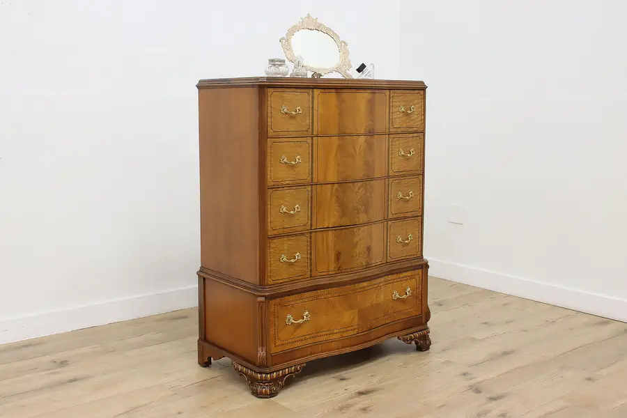 Photo of French Design Antique Carved Walnut Tall Dresser, Joerns
