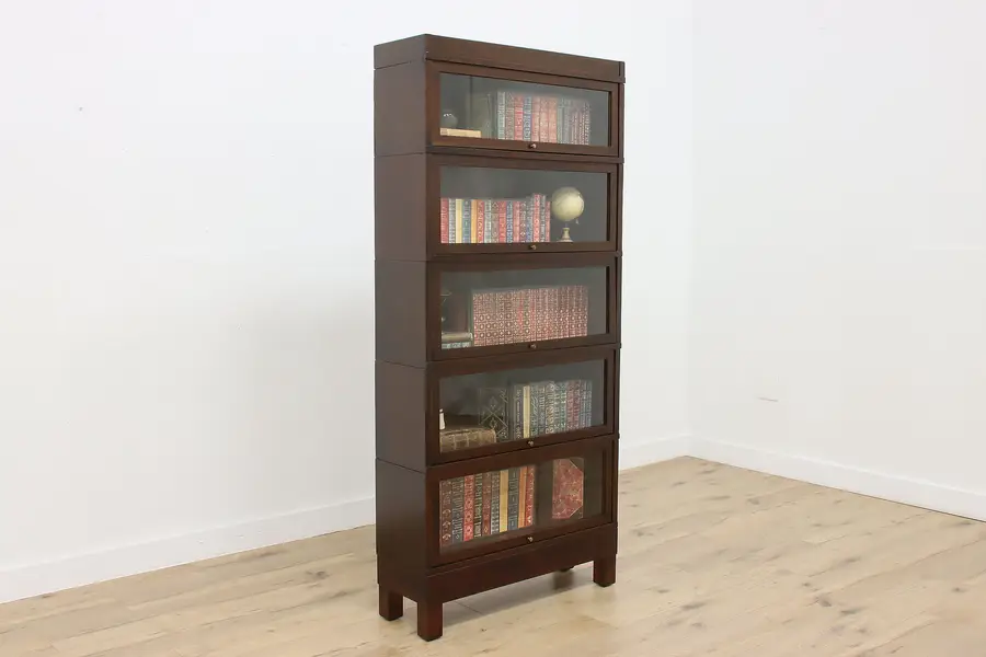 Photo of Traditional Antique Stacking Lawyer Bookcase Display Globe