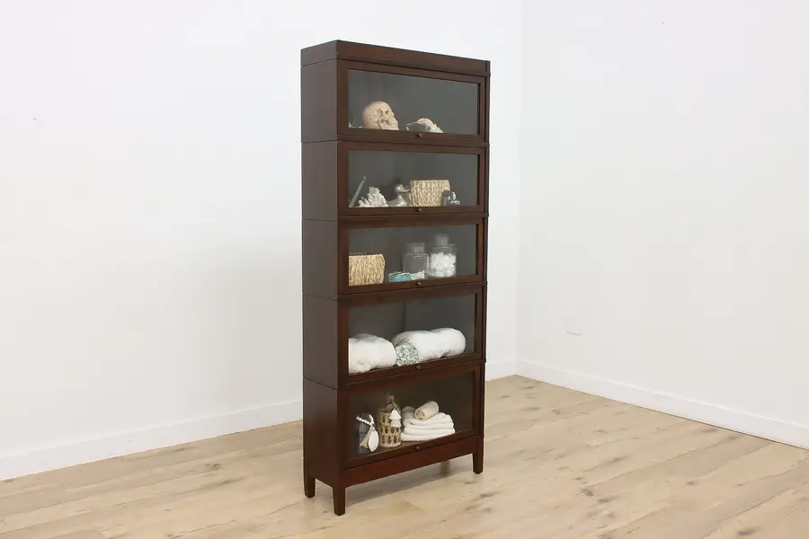 Photo of Traditional Antique 5 Stack Birch Bookcase or Display Globe
