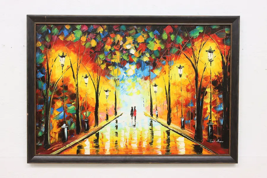 Photo of Farewell Anger Vintage Original Oil Painting Afremov 40.5"