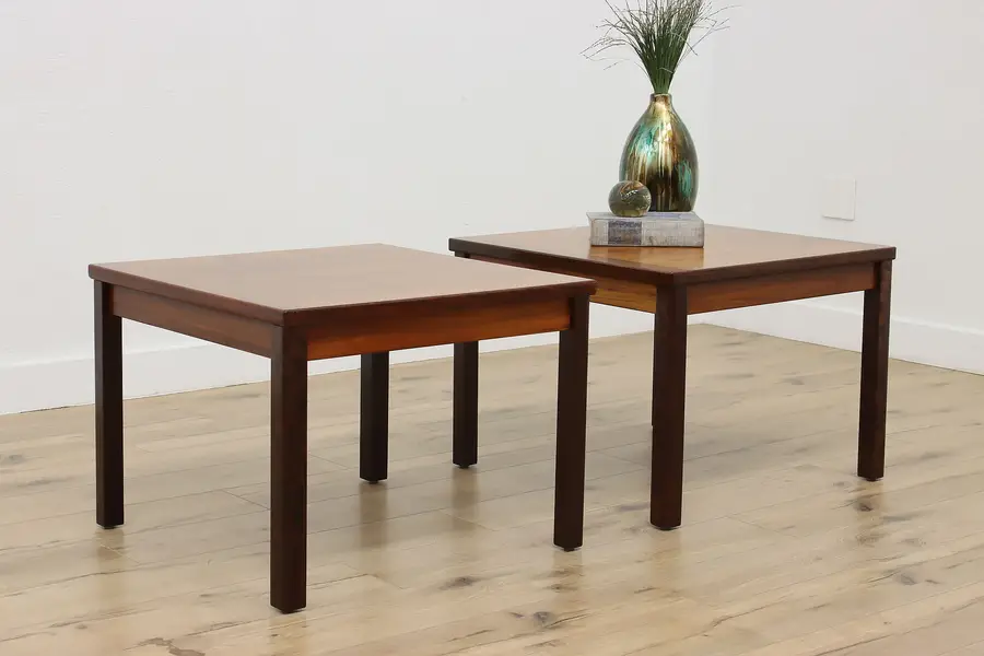 Photo of Pair of Midcentury Modern Vintage Rosewood End Tables Inter