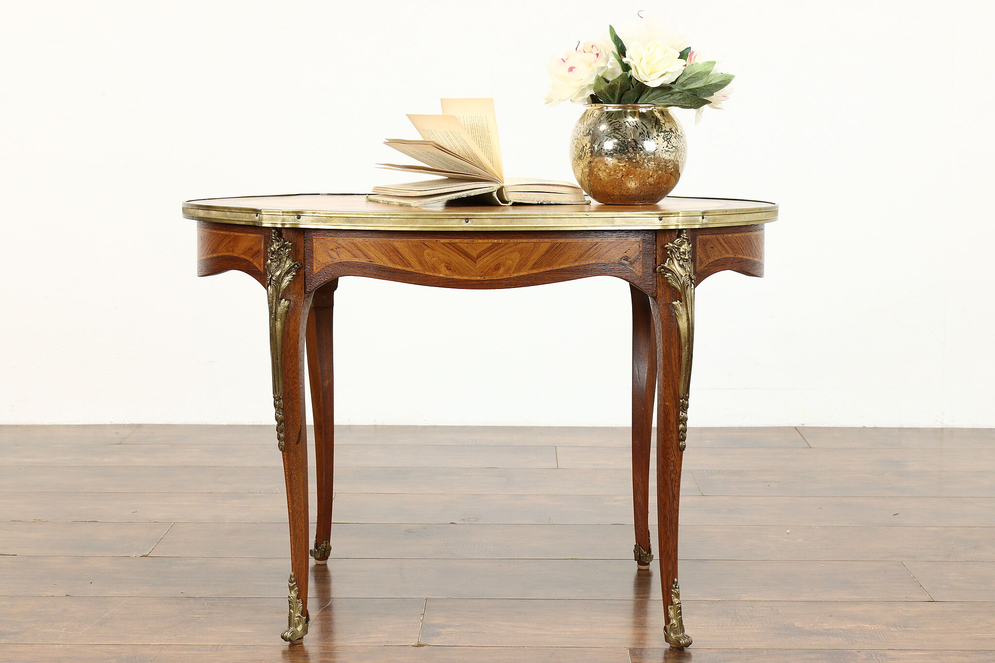 Antique French Walnut Louis XVI Oval End Table