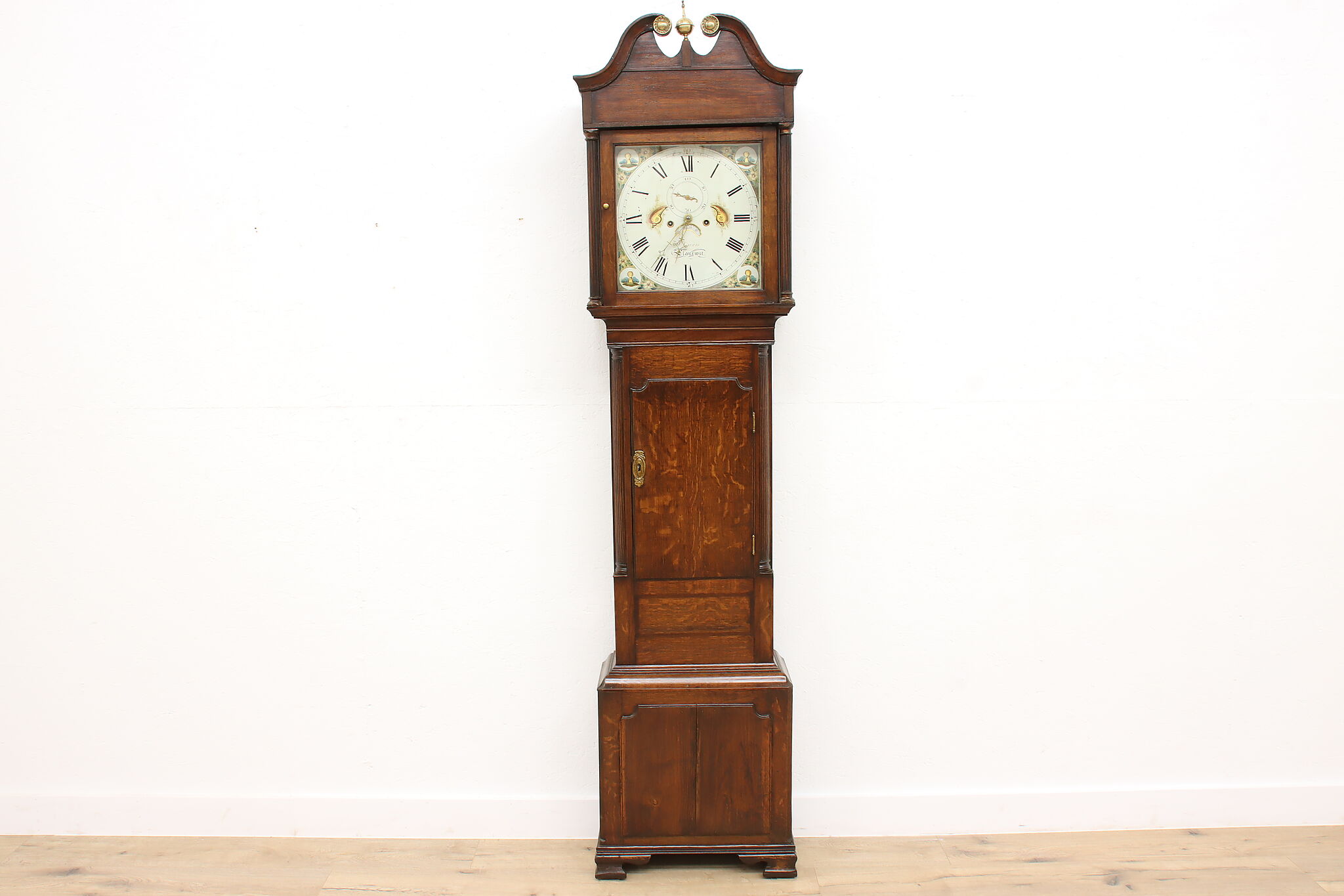 Georgian Antique 1825 Oak Welsh Tall Case Grandfather Clock