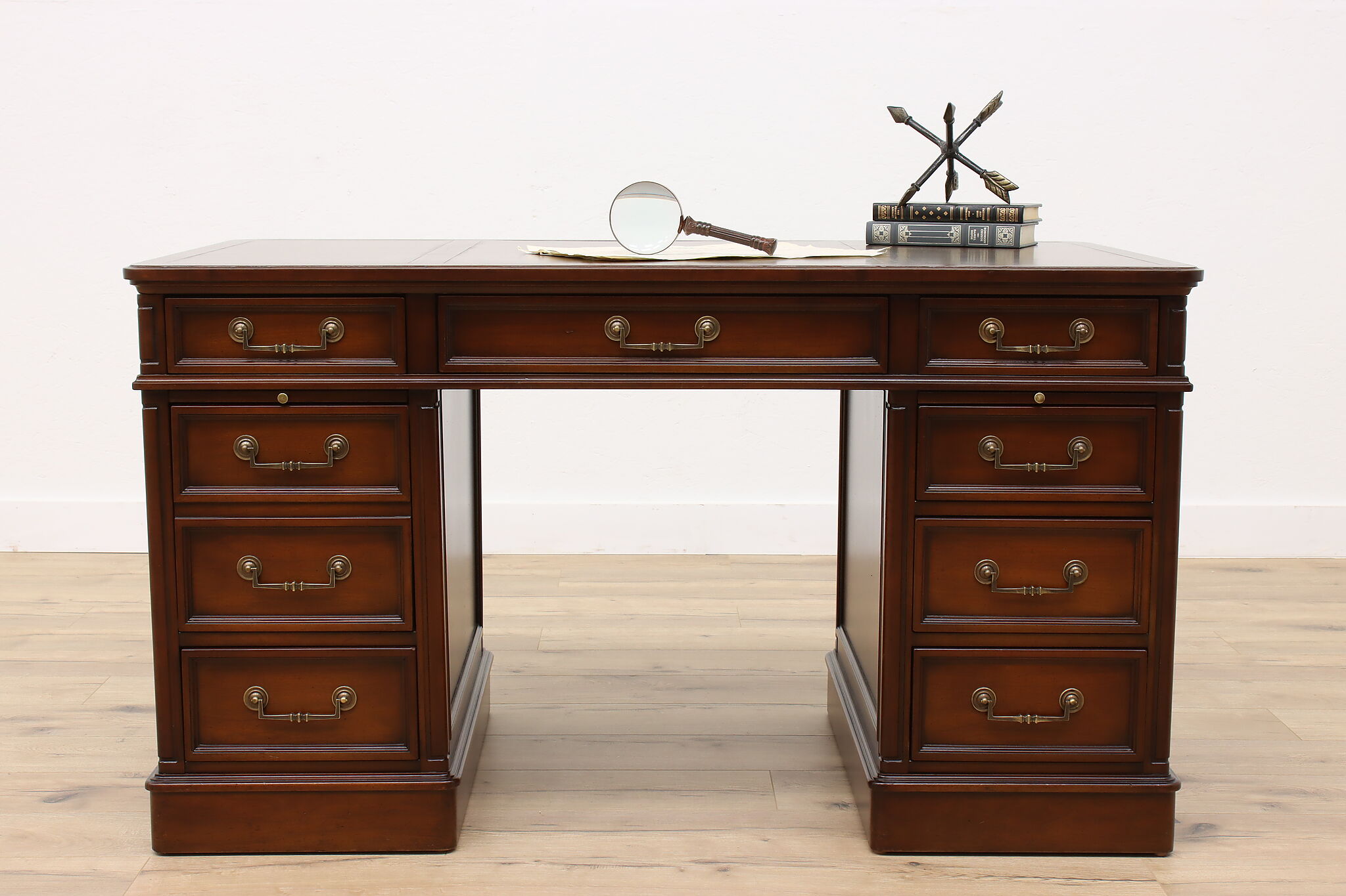 1950s Leather Trunk Writing Desk