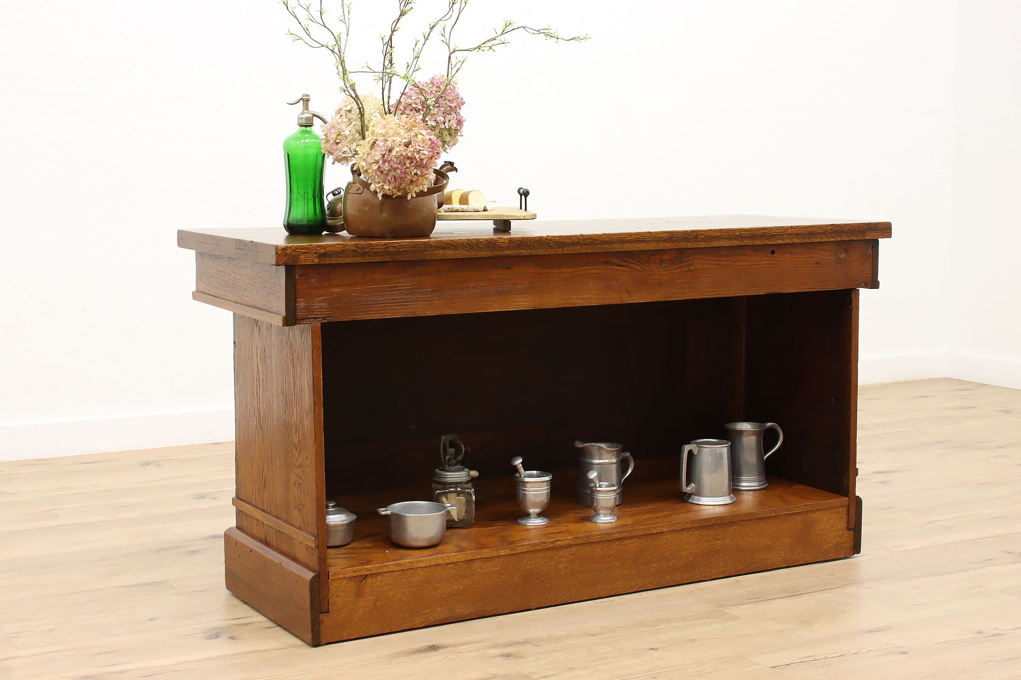 Farmhouse Antique Country Store Counter Kitchen Island Bar