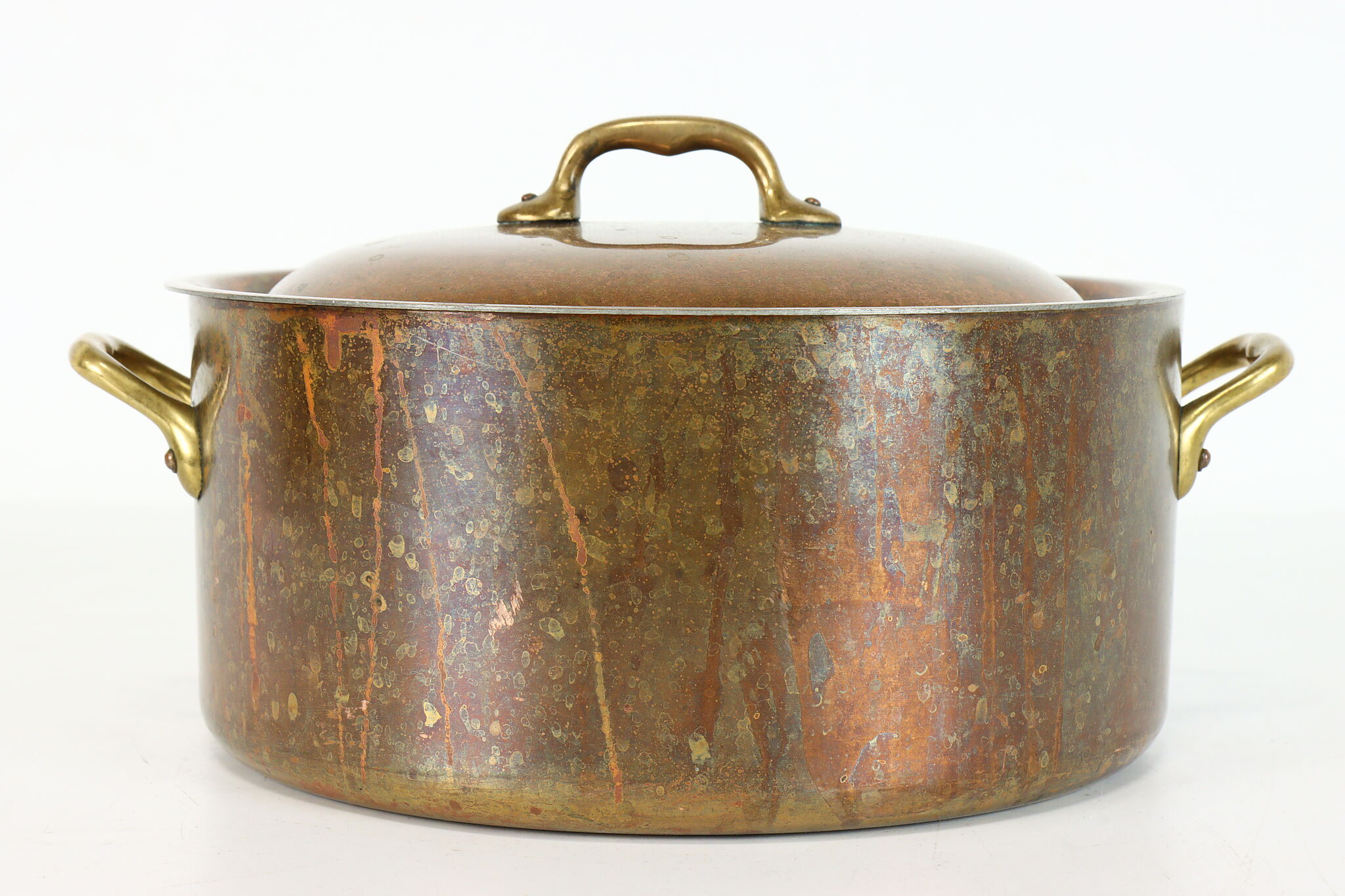 Fabrication Francaise Copper 3 Qt Dutch Oven w/ tin lining, Made in France