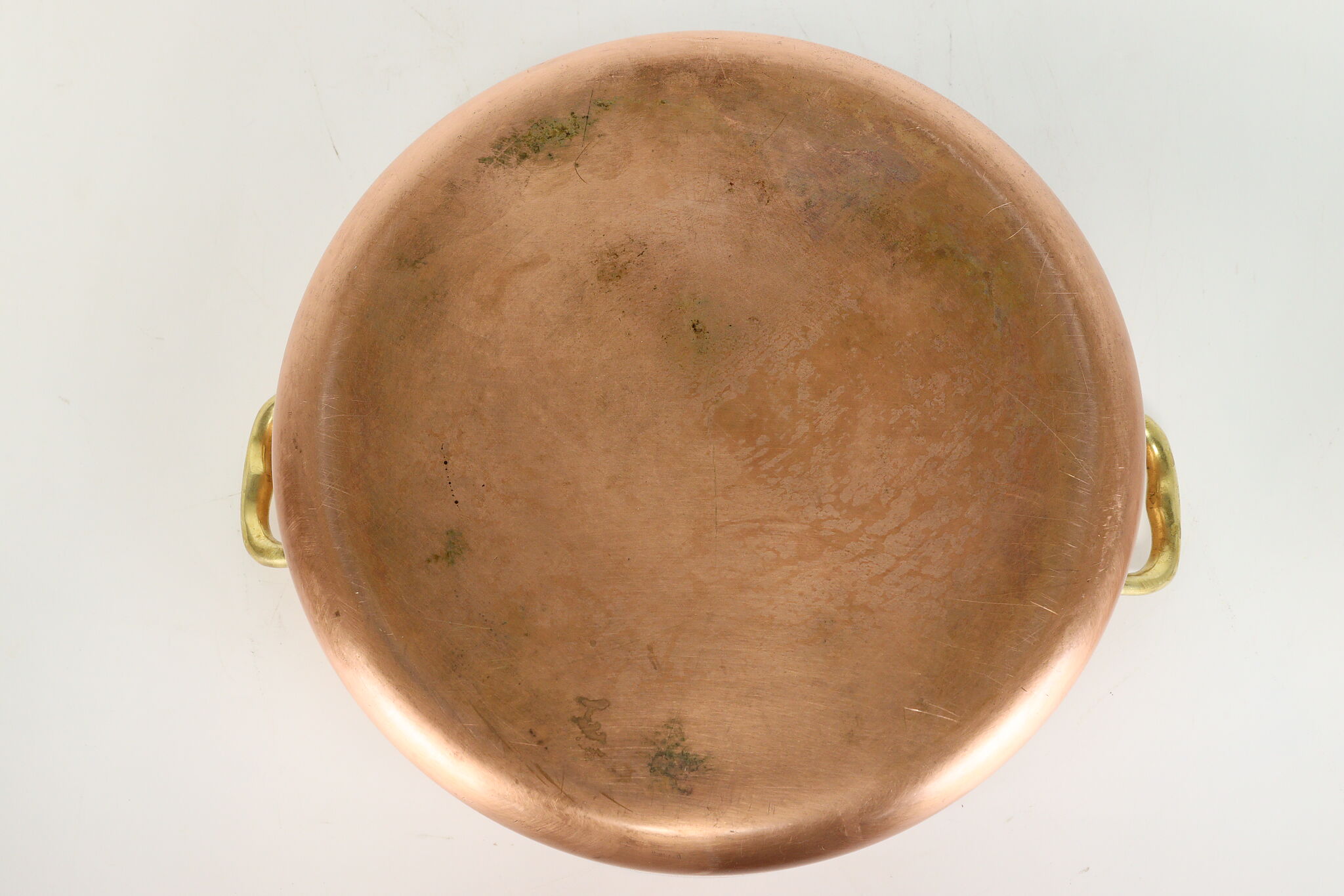 Copper Soup Pot Dutch Oven Brass Handles & Lid Antique WALDOW