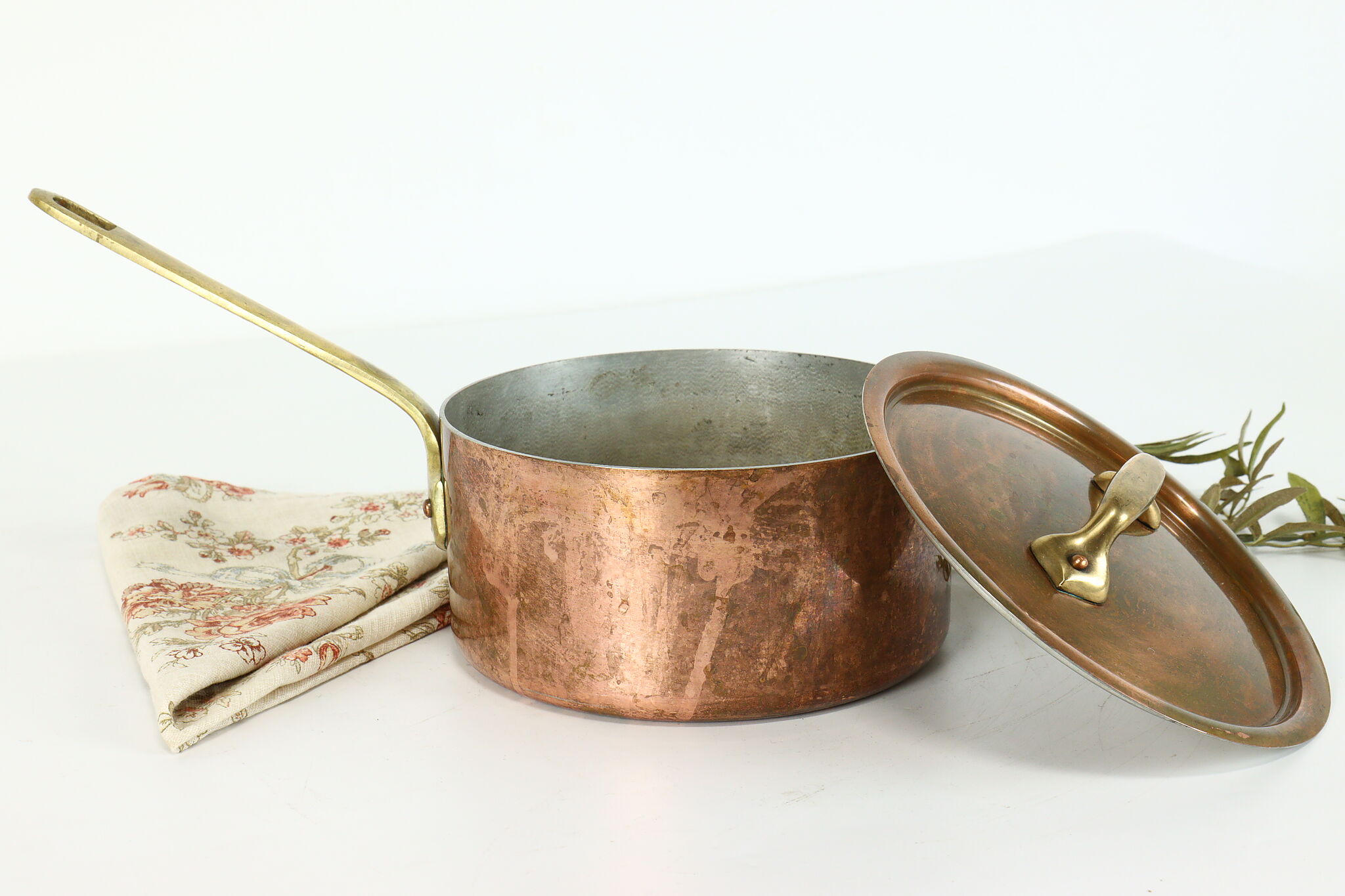 Sauce Pan Pot Copper Vintage Cooking Pan Made in Portugal