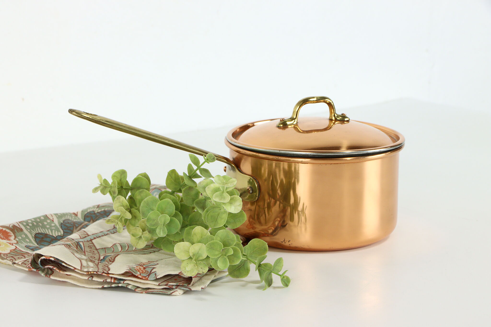 Sauce Pan Pot Copper Vintage Cooking Pan Made in Portugal