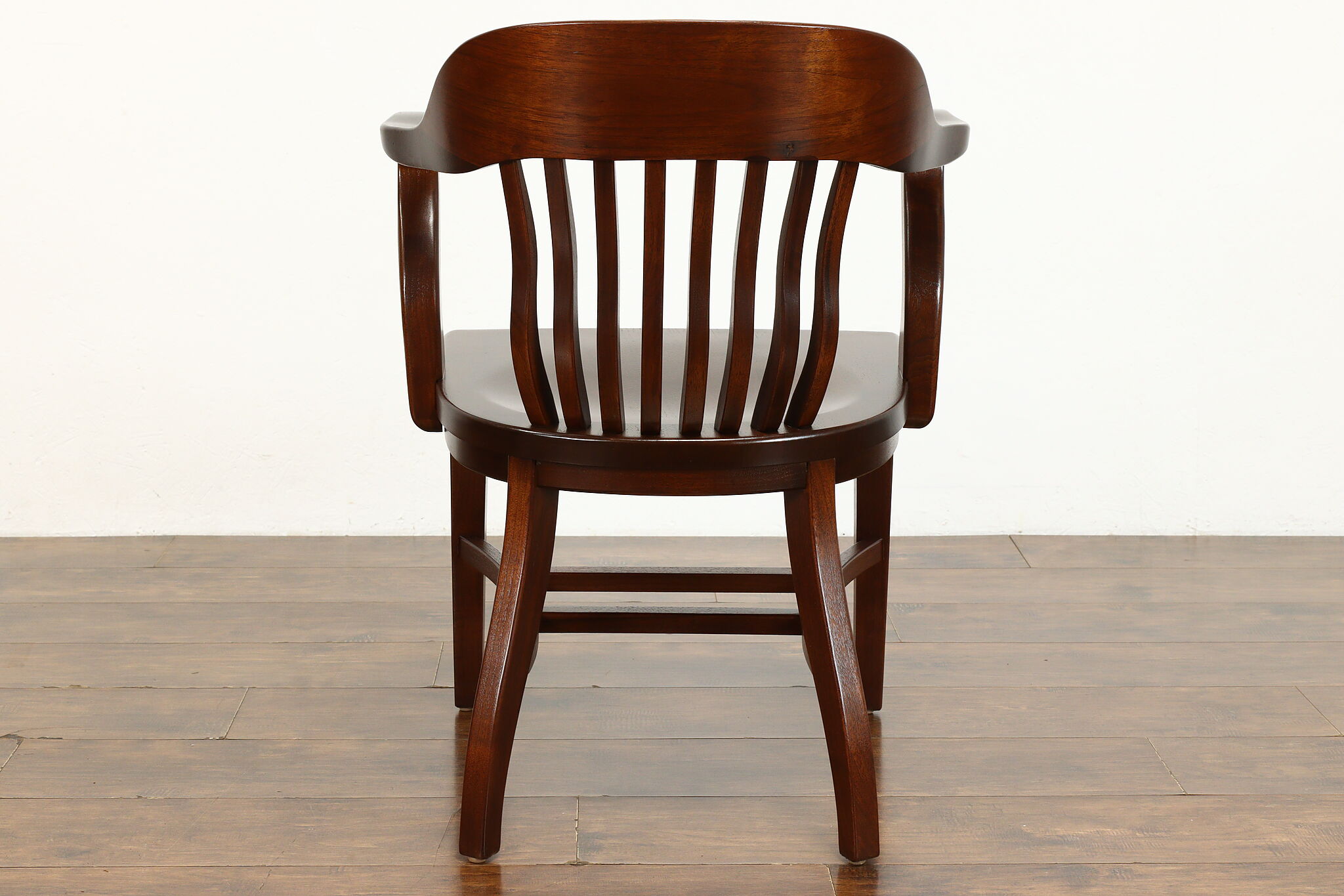 Bank Note Chair Traditional Walnut Antique Banker, Library or Office Desk Chair