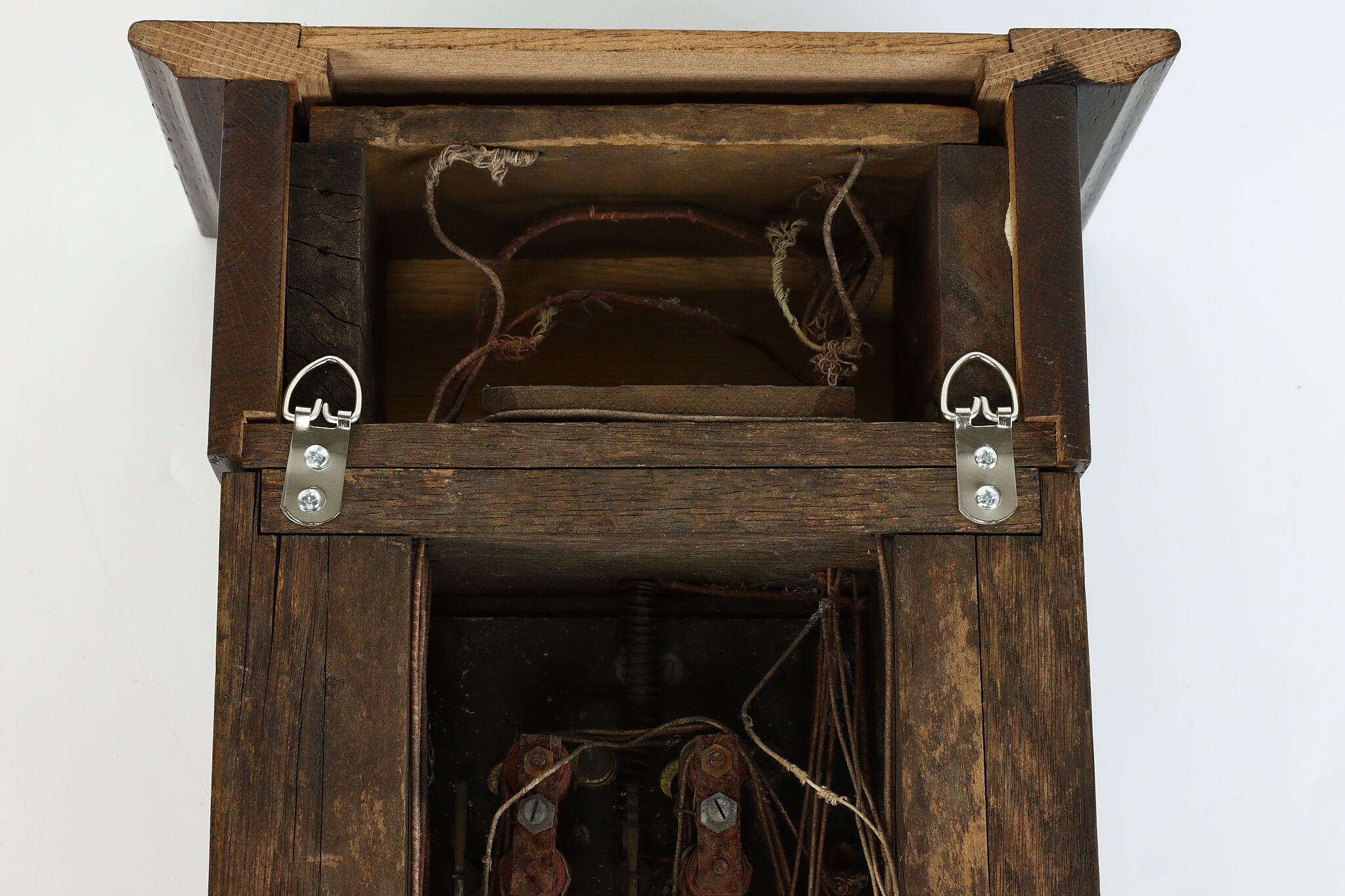 Victorian Antique Oak Servant or Butler Staff Call Box