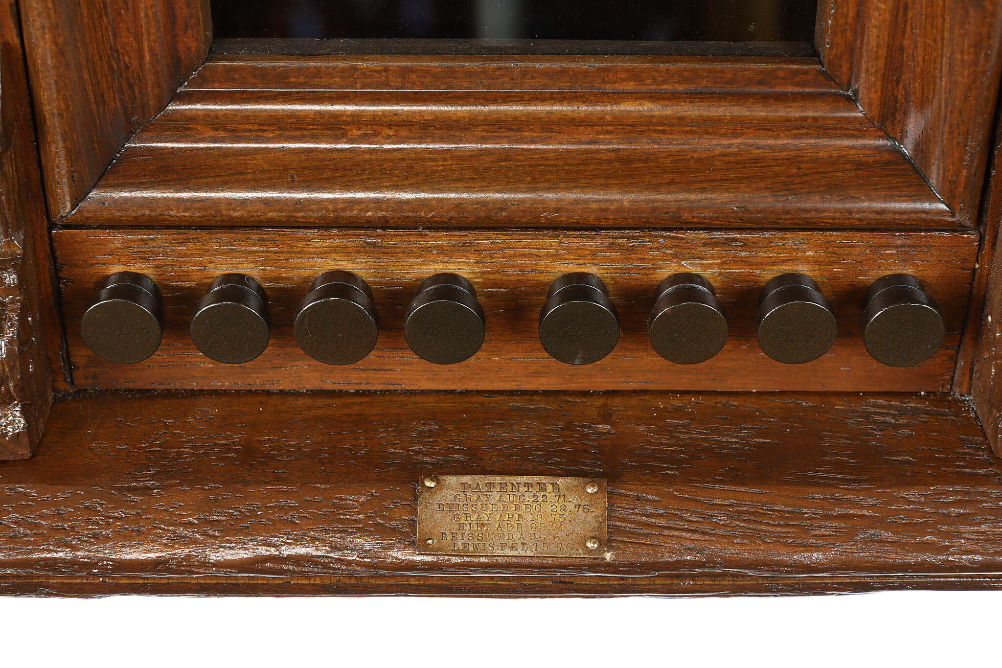 Victorian Antique Oak Servant or Butler Staff Call Box