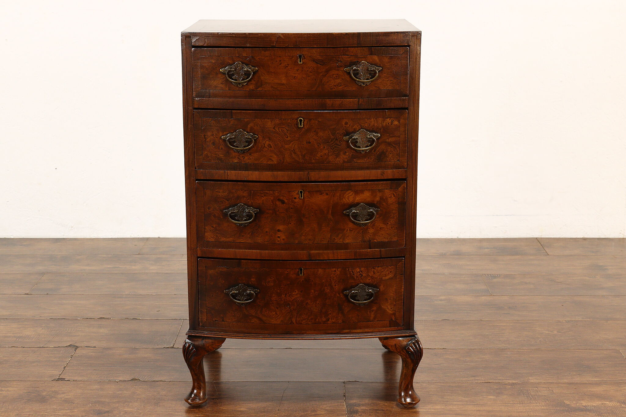 Georgian Design Antique English Nightstand, Small Chest or End Table