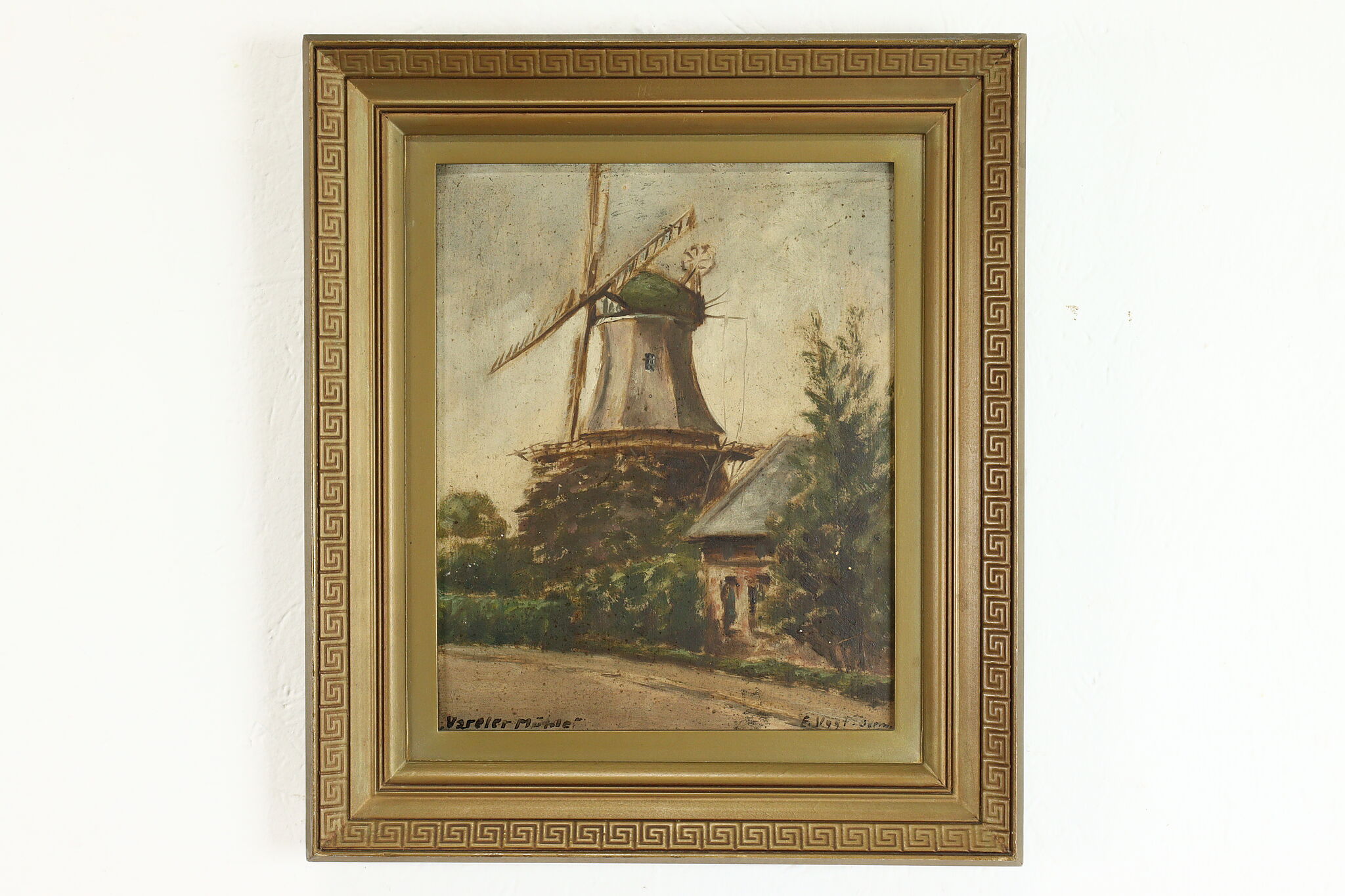 Varel Mill Antique German Original Oil Painting Vogt 15 5 varel-mill-antique-german-original-oil-painting-vogt-15-5