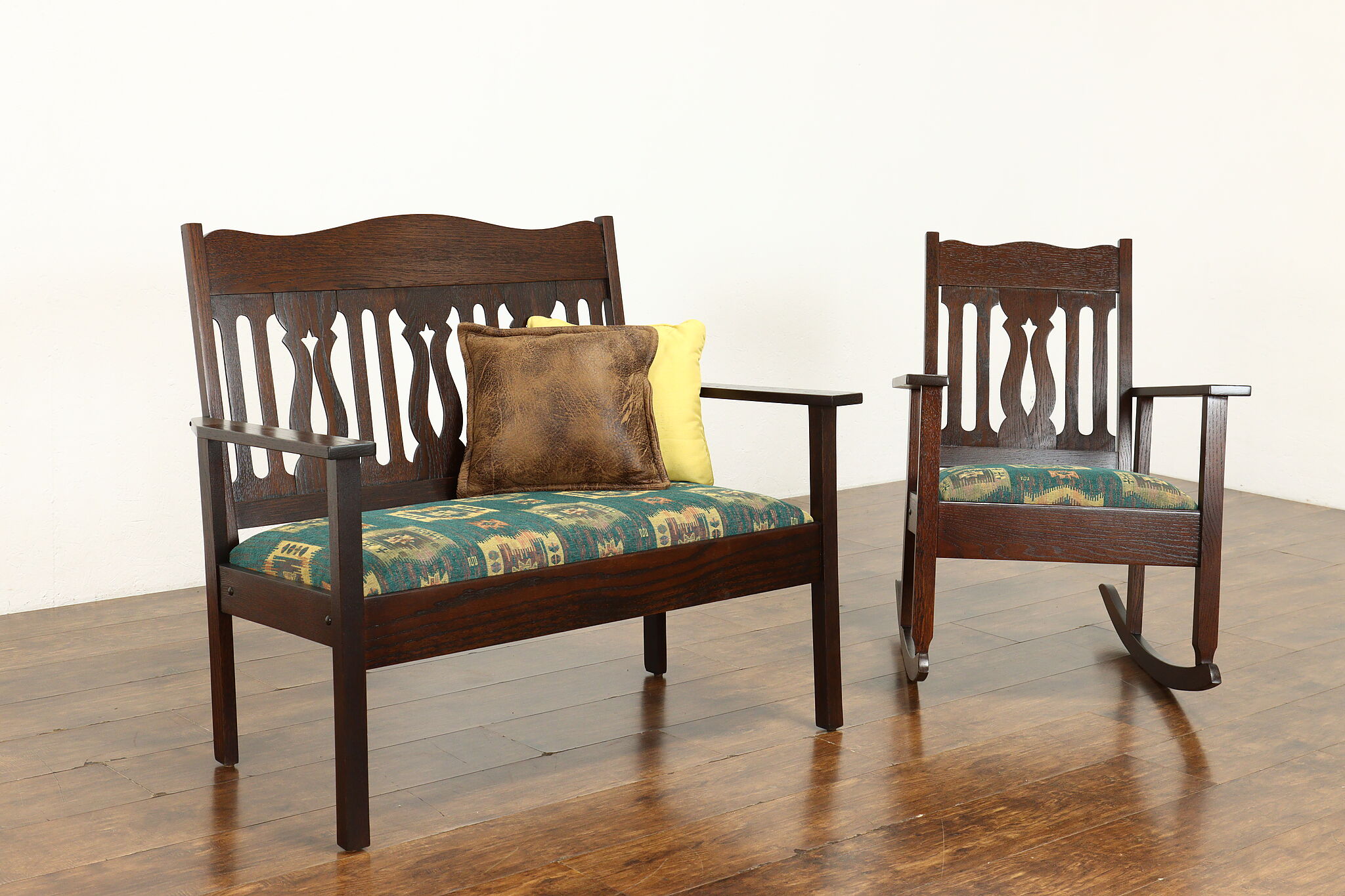 1910 Rocking Chair Arts & Crafts Mission Oak Antique 1910 Rocker Craftsman Rocking Chair