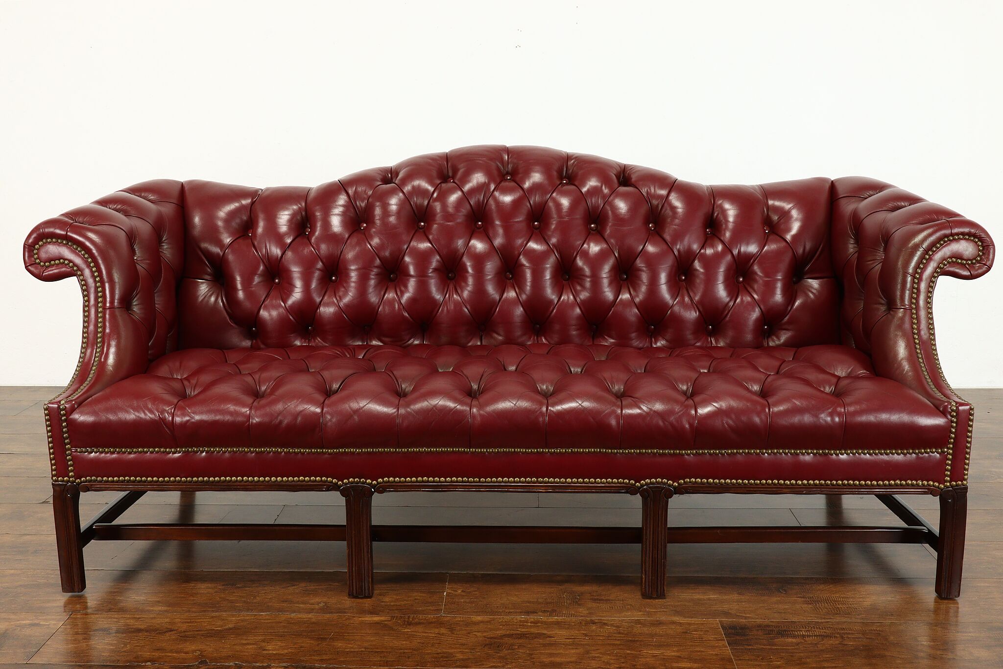Tufted Leather Chesterfield Sofa