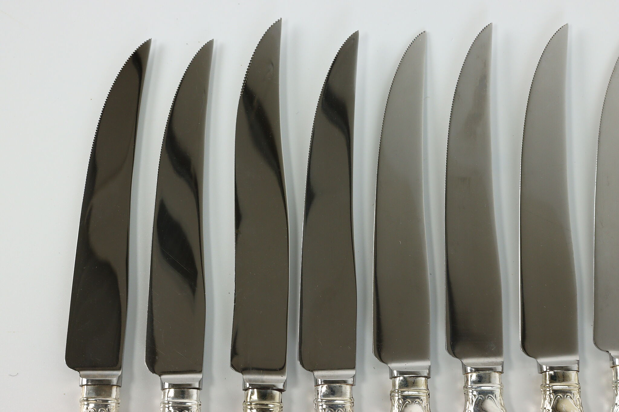 HexClad 16pc Steak Knife and Bistecca Plate Set - Silver 16Count