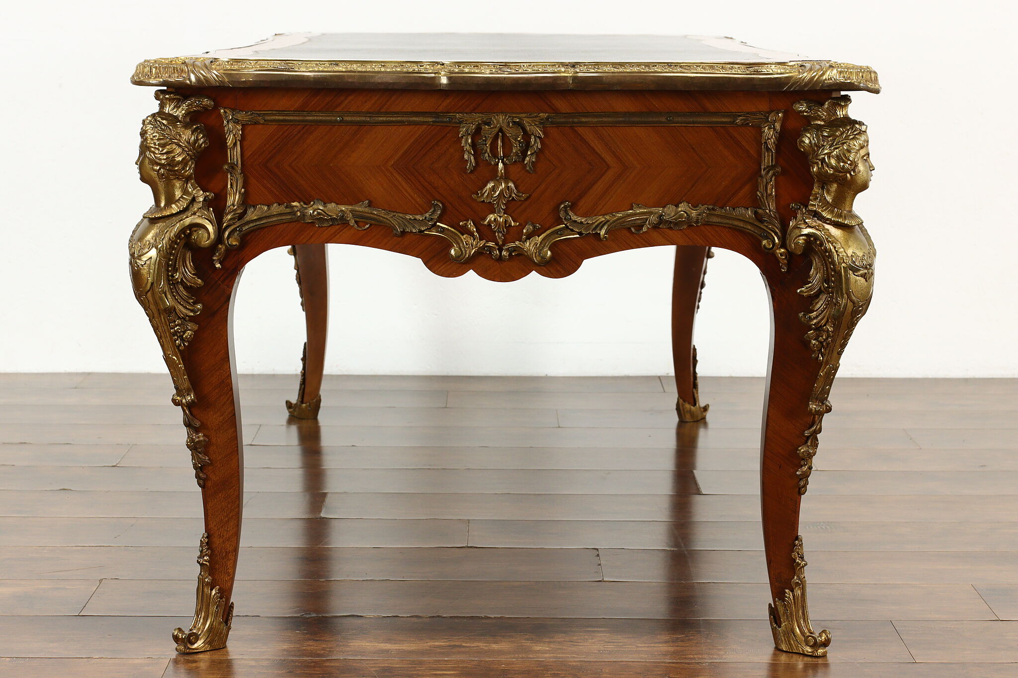 Théodore Millet Louis XV style ormolu-mounted Bureau Plat