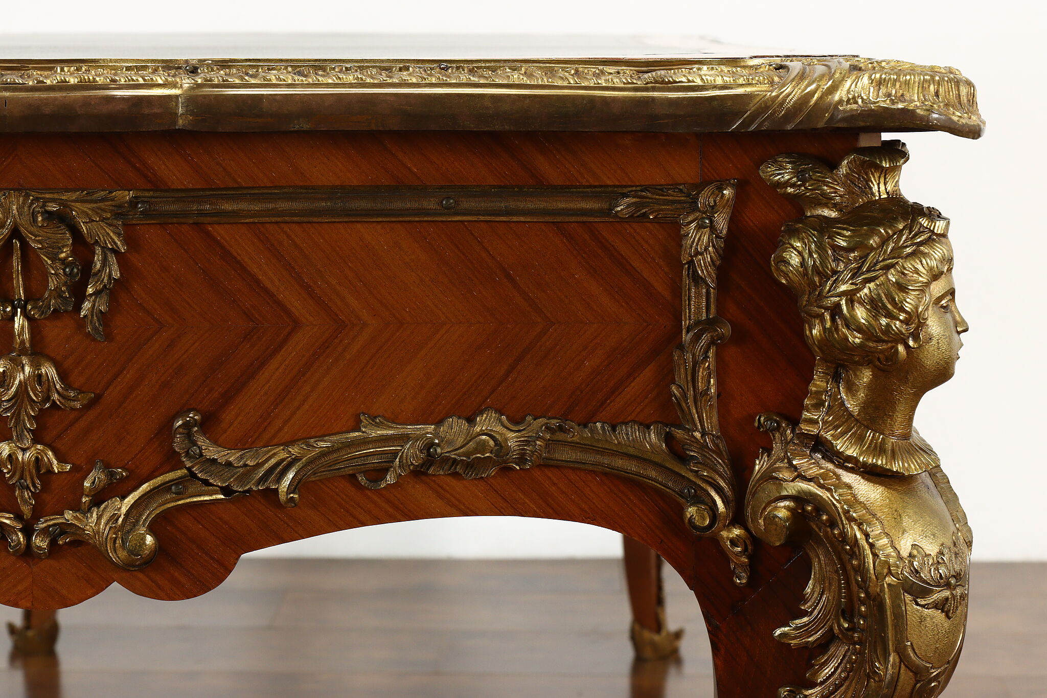 Théodore Millet Louis XV style ormolu-mounted Bureau Plat