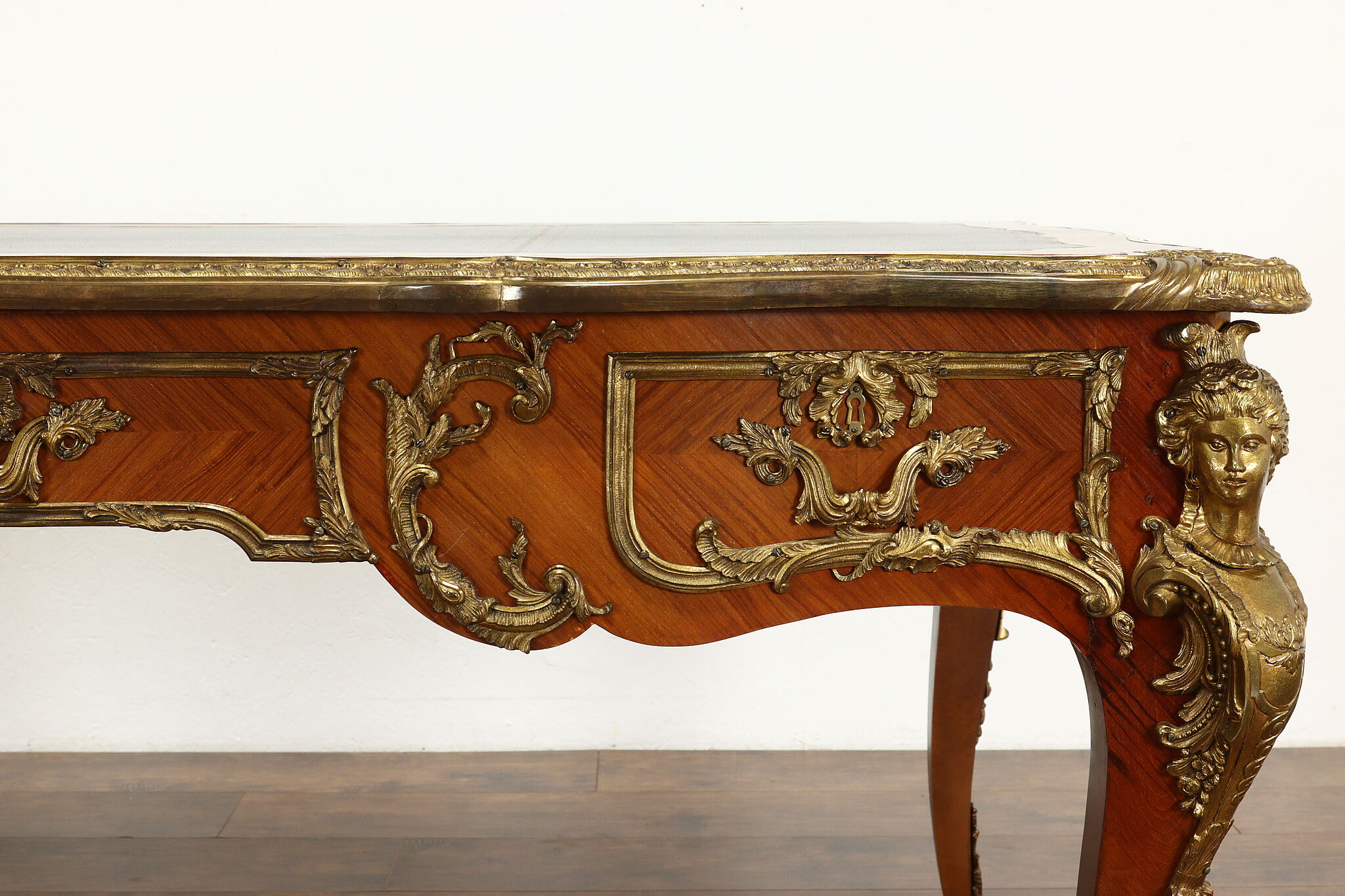 Théodore Millet Louis XV style ormolu-mounted Bureau Plat