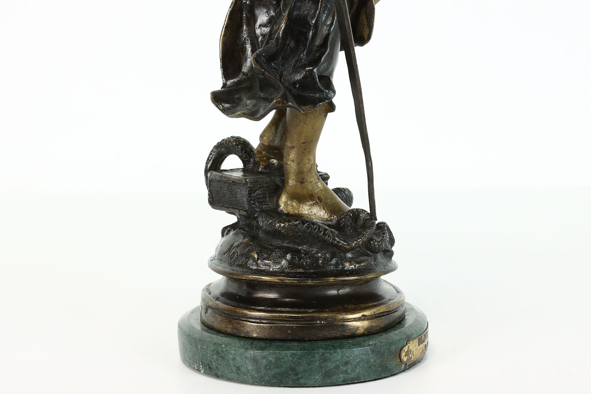 Bronze Sculpture Blind Justice Statue on Marble Base after Mayer