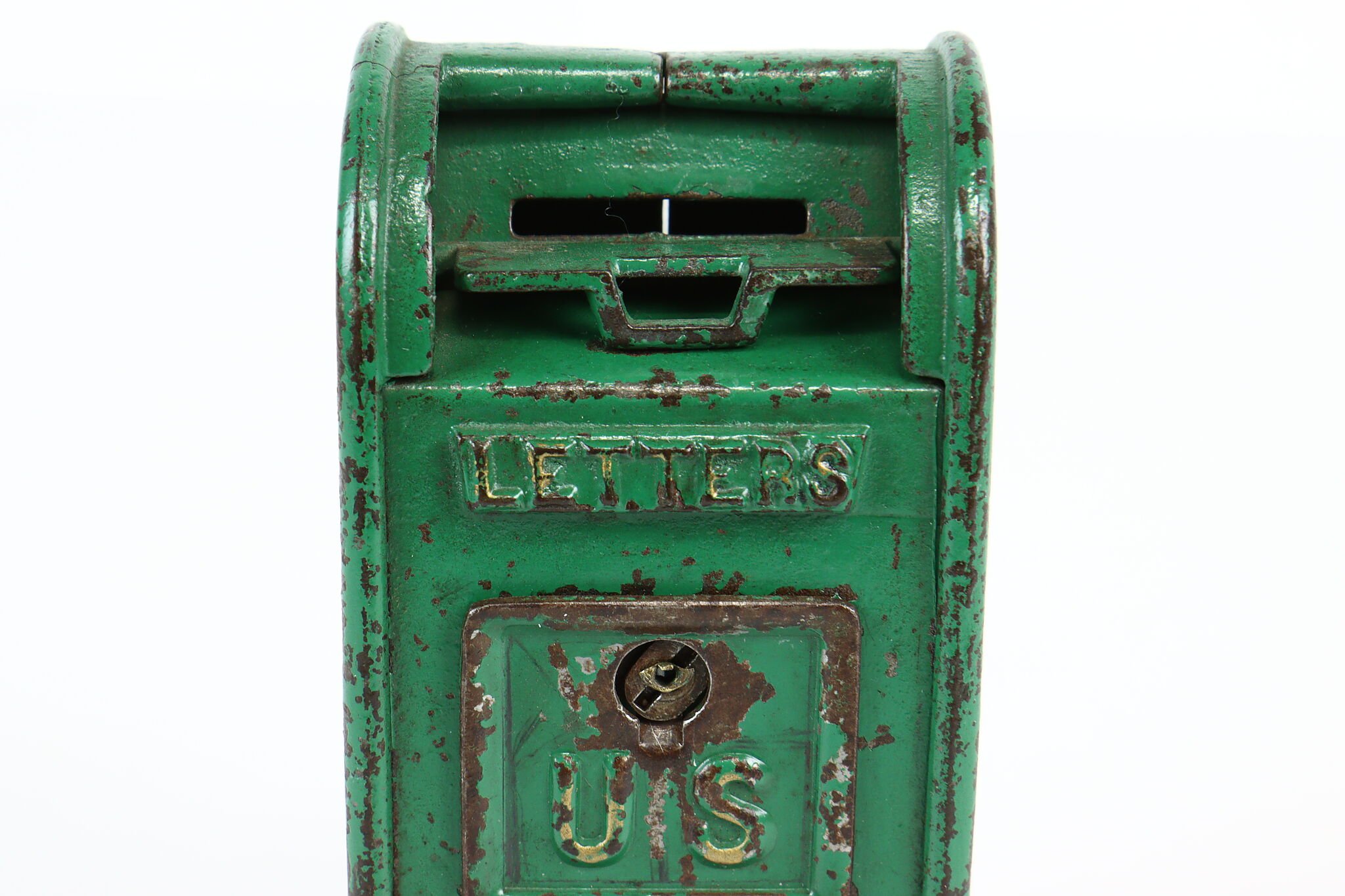 VINTAGE MAILBOX COIN BANK WITH LOCK & KEY NEW IN THE BOX,USA FREE SHIPPING 