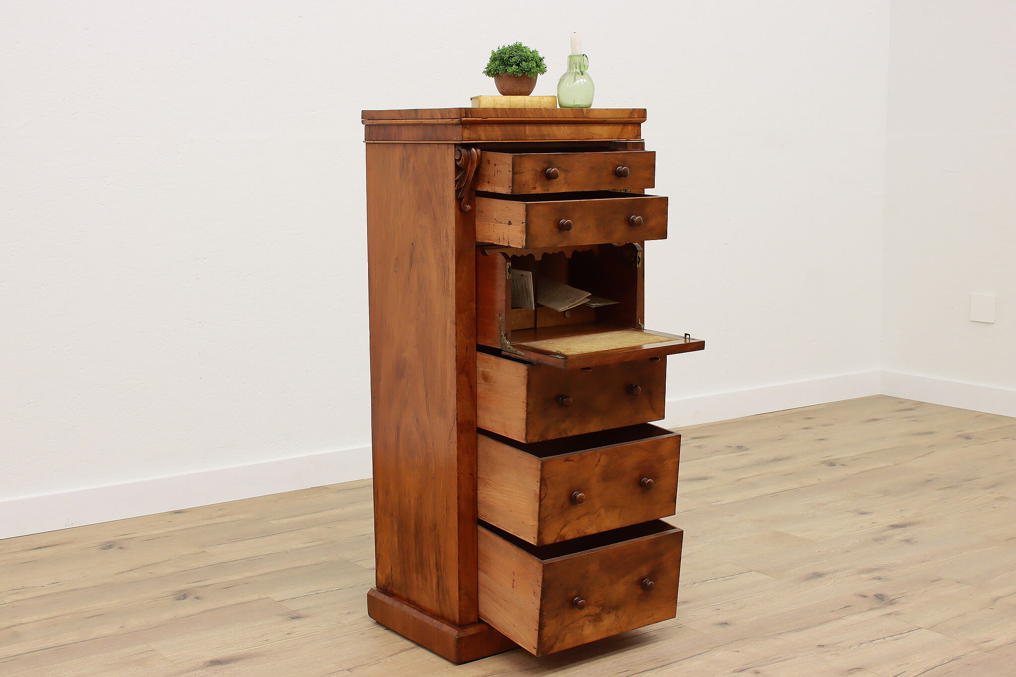 Tall narrow discount secretary desk