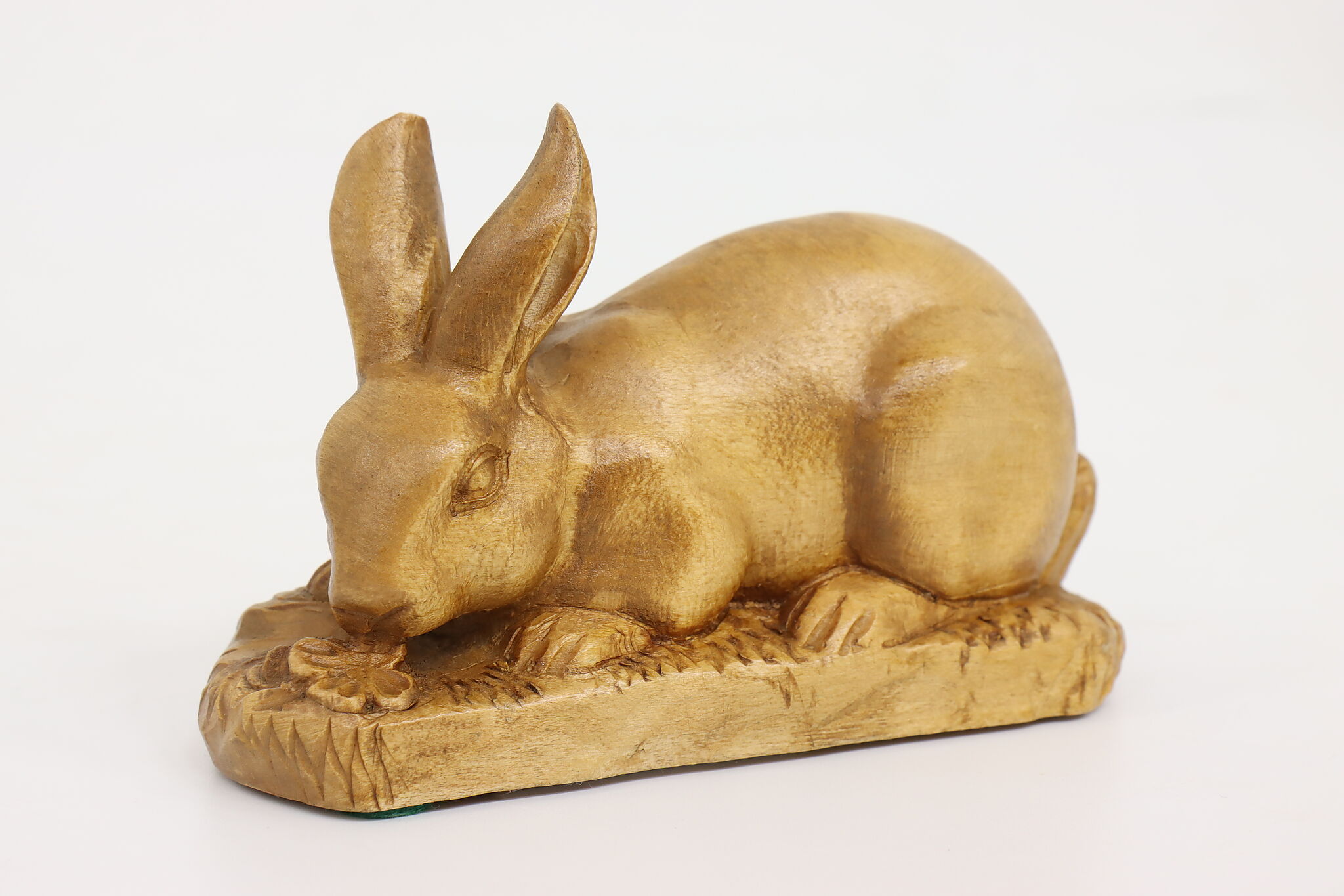 Swiss Alpine Vintage Folk Art Hand Carved Bunny or Rabbit Sculpture