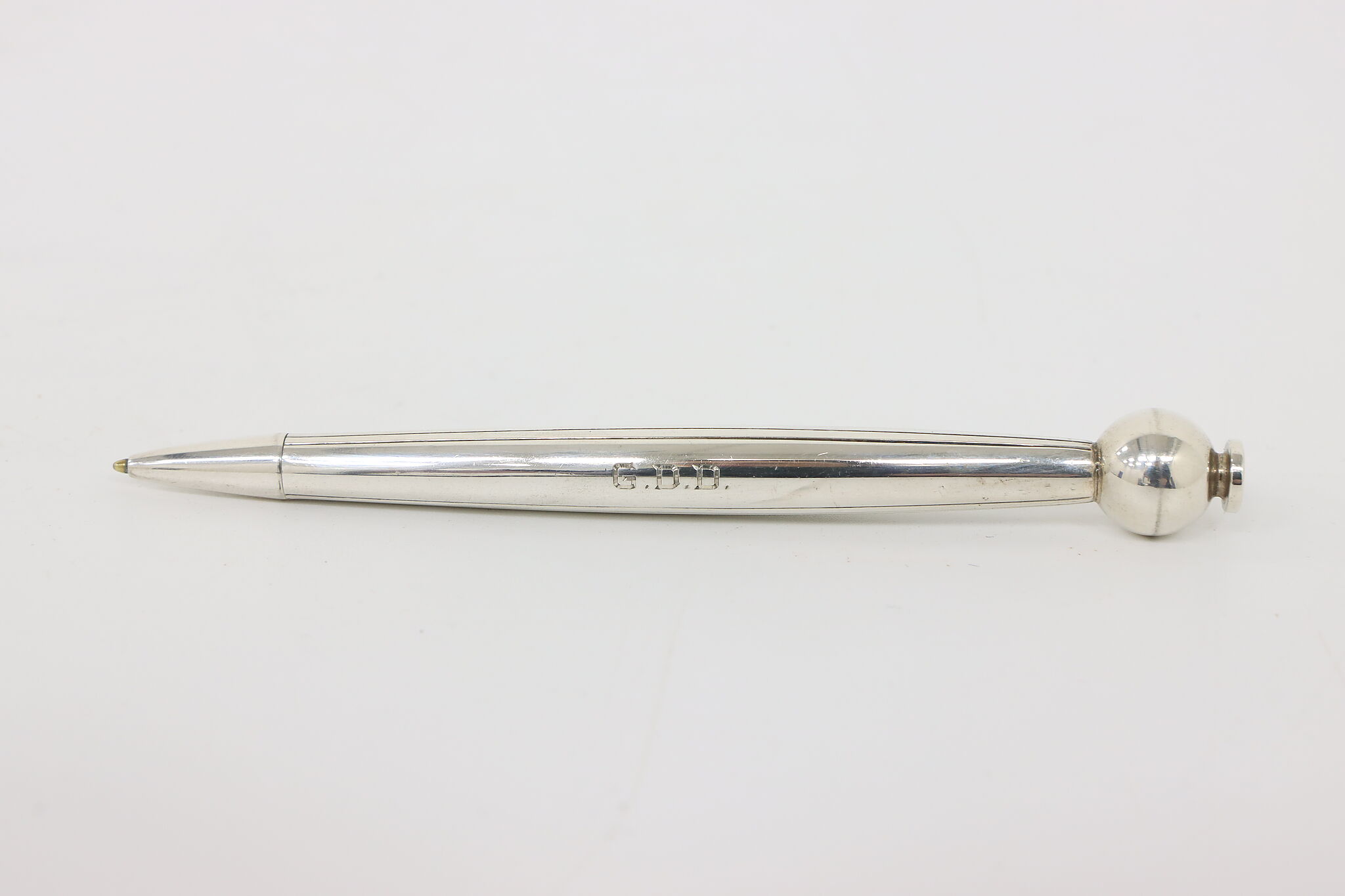 Sold at Auction: English Sterling Silver Dip Pen and Inkwell
