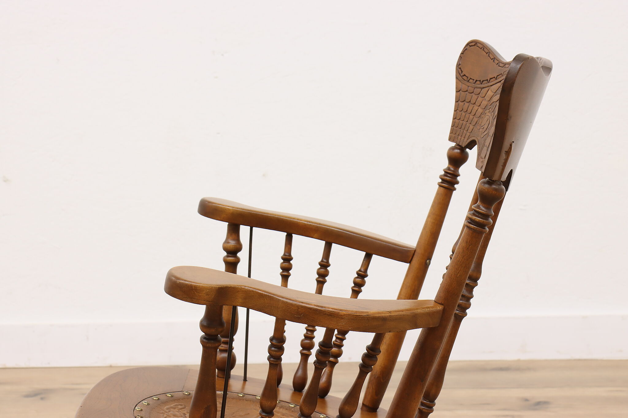1880s Parlor Rocker Victorian Antique Rocker Farmhouse Pressback Rocking Chair