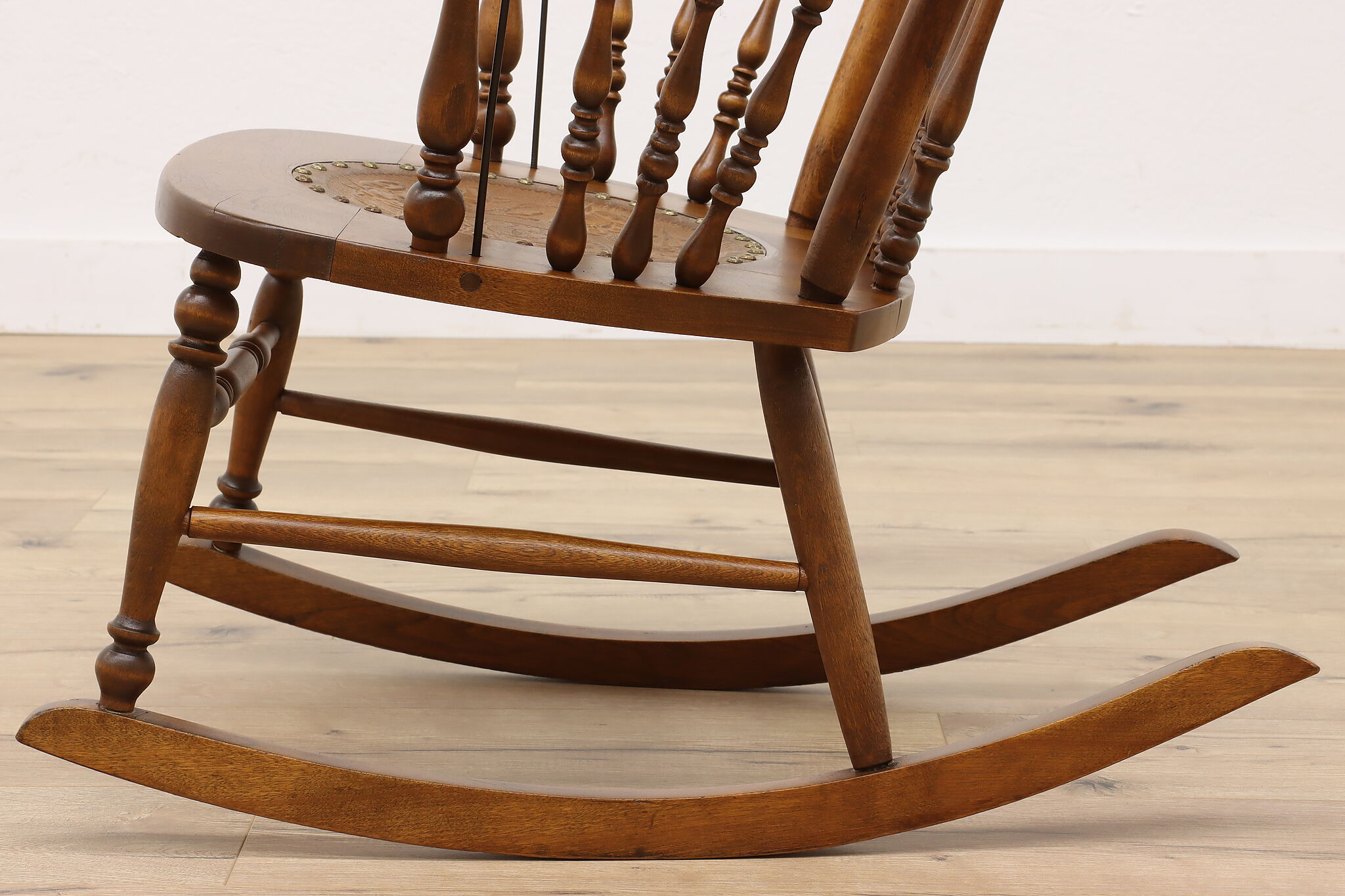 Victorian Antique Rocker Farmhouse Pressback Rocking Chair