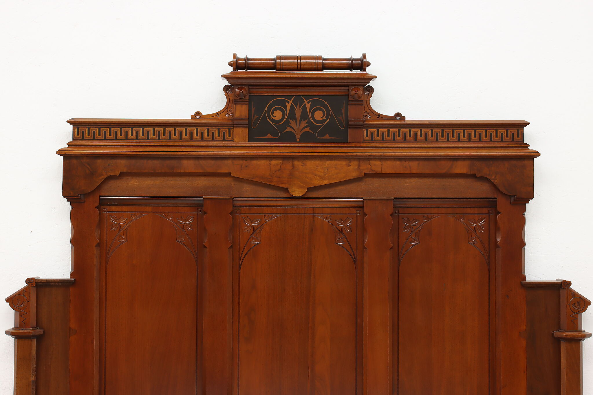 Victorian Eastlake Antique Set of 4 Walnut Game, Breakfast or