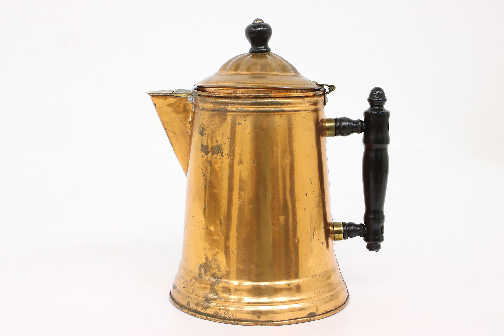 Farmhouse Antique Copper & Brass Coffee Pot or Tea Kettle