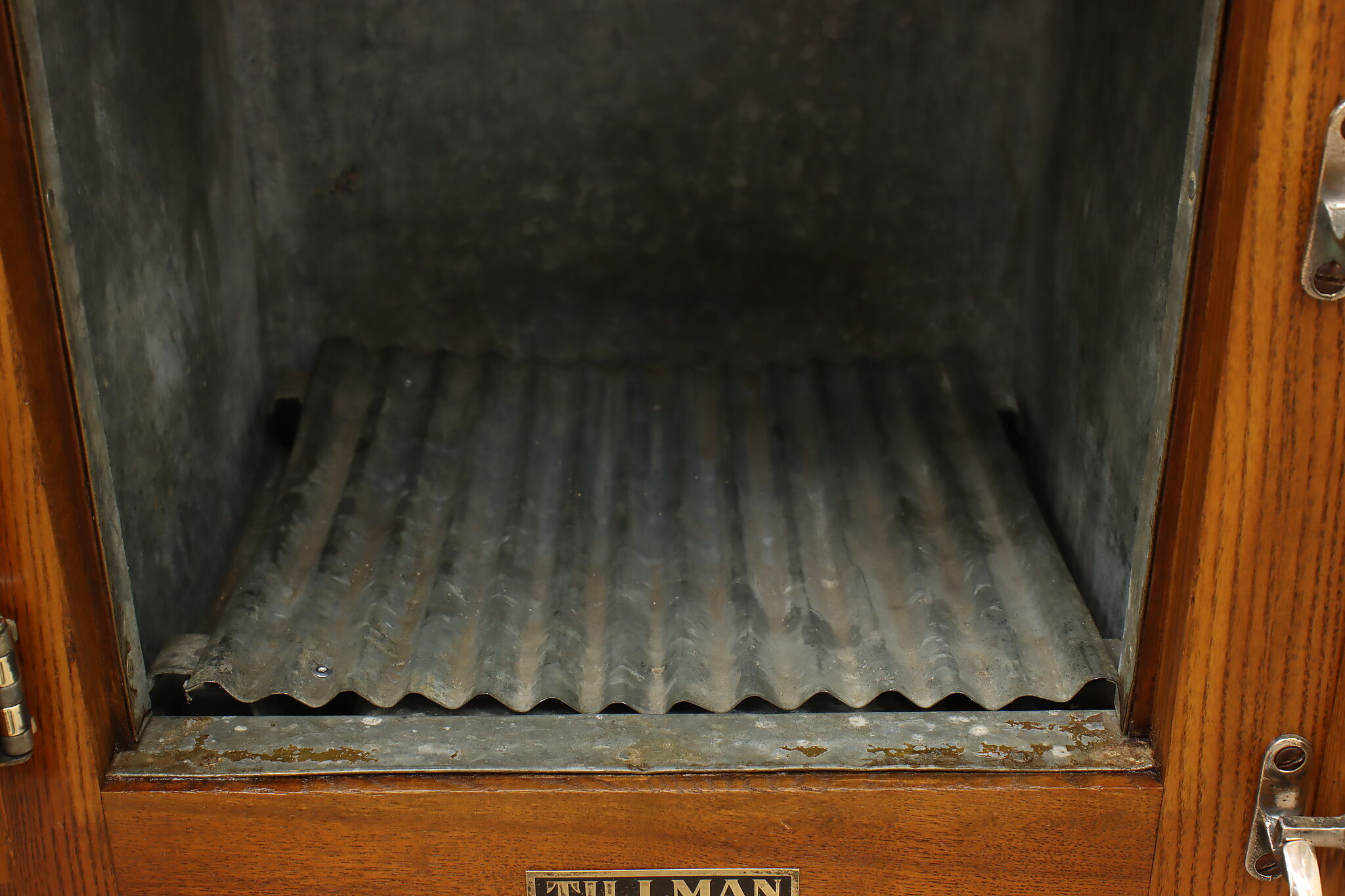 Farmhouse Antique Ice Box Refrigerator Kitchen Pantry Cupboard, Tillman