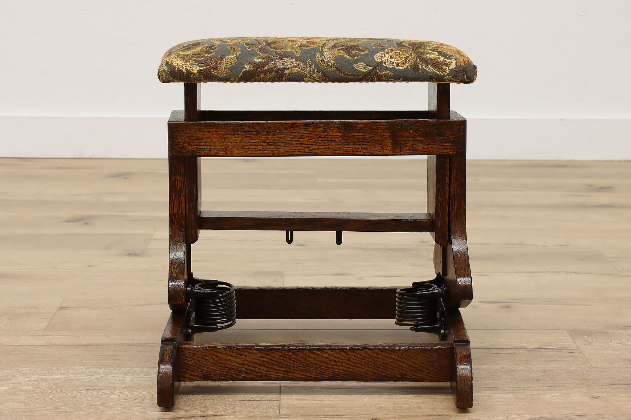 Gout Rocker Arts & Crafts Antique Rocking Adjustable Oak Gout Footstool