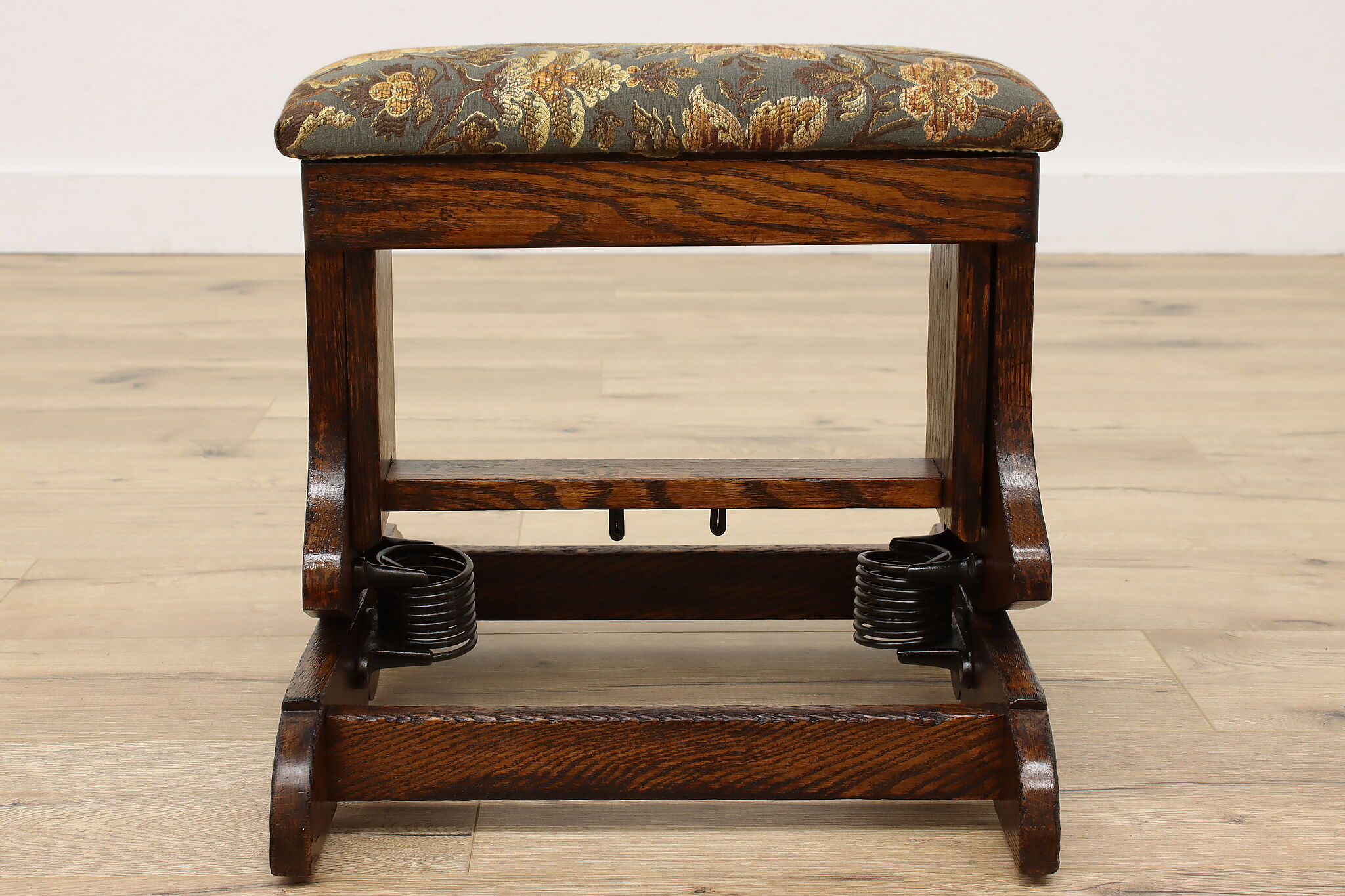 Gout Rocker Arts & Crafts Antique Rocking Adjustable Oak Gout Footstool