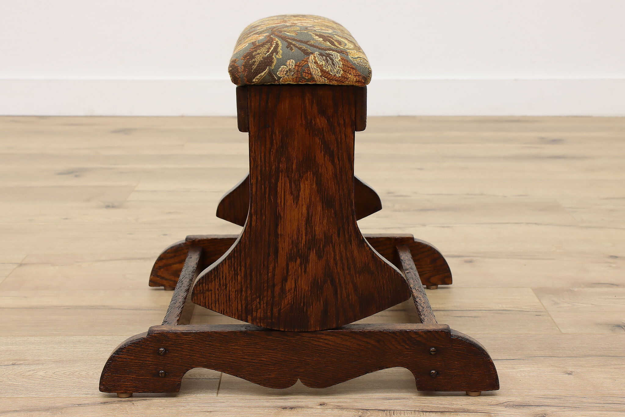 Gout Rocker Arts & Crafts Antique Rocking Adjustable Oak Gout Footstool