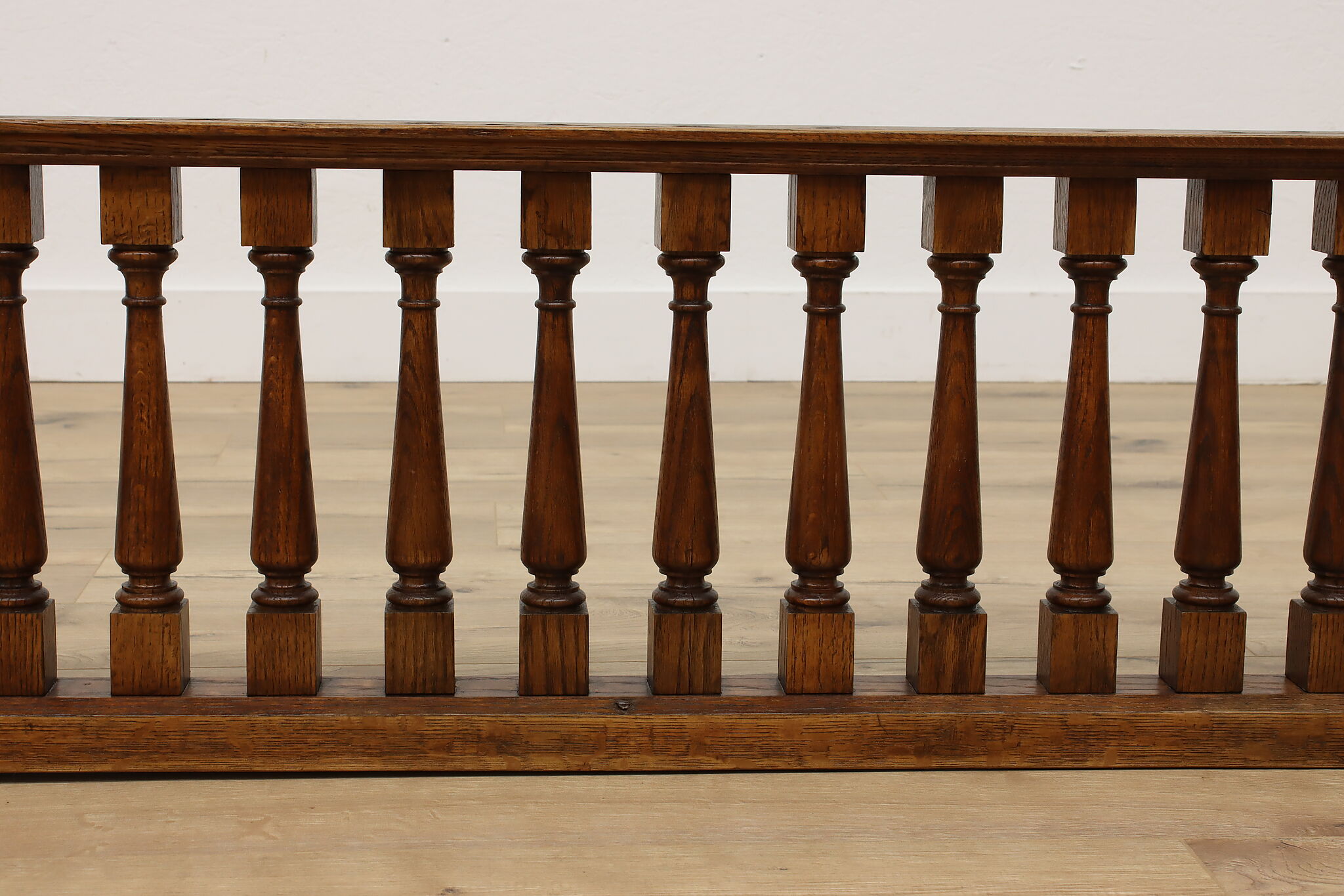 Farmhouse Antique Oak Architectural Salvage Carved Railing or Balcony