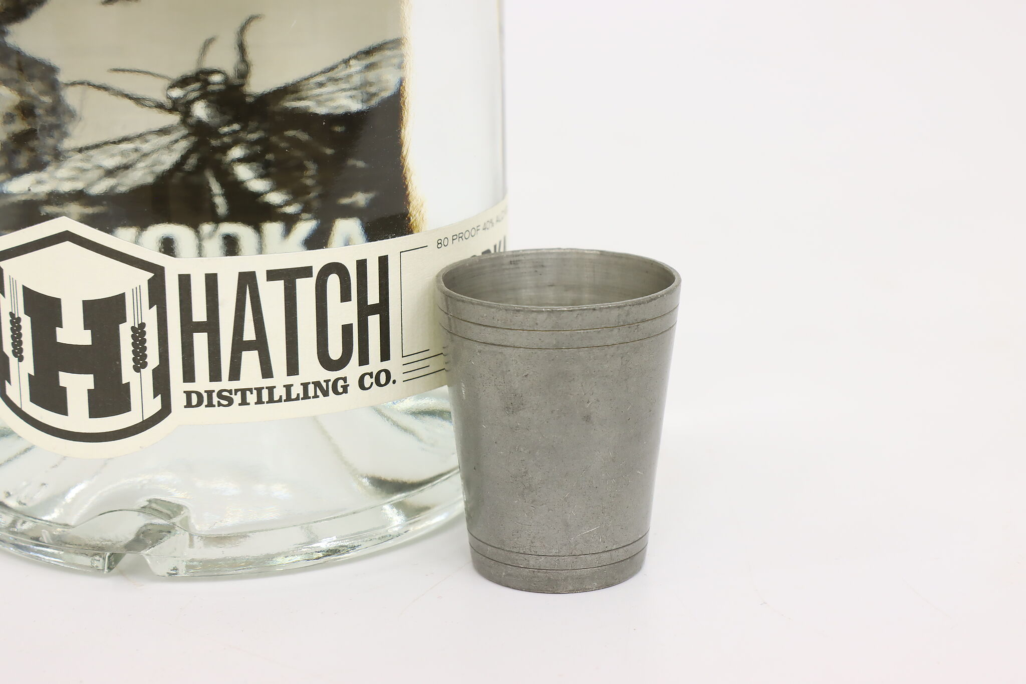 Traditional Antique English Pewter Shot Glass Measure