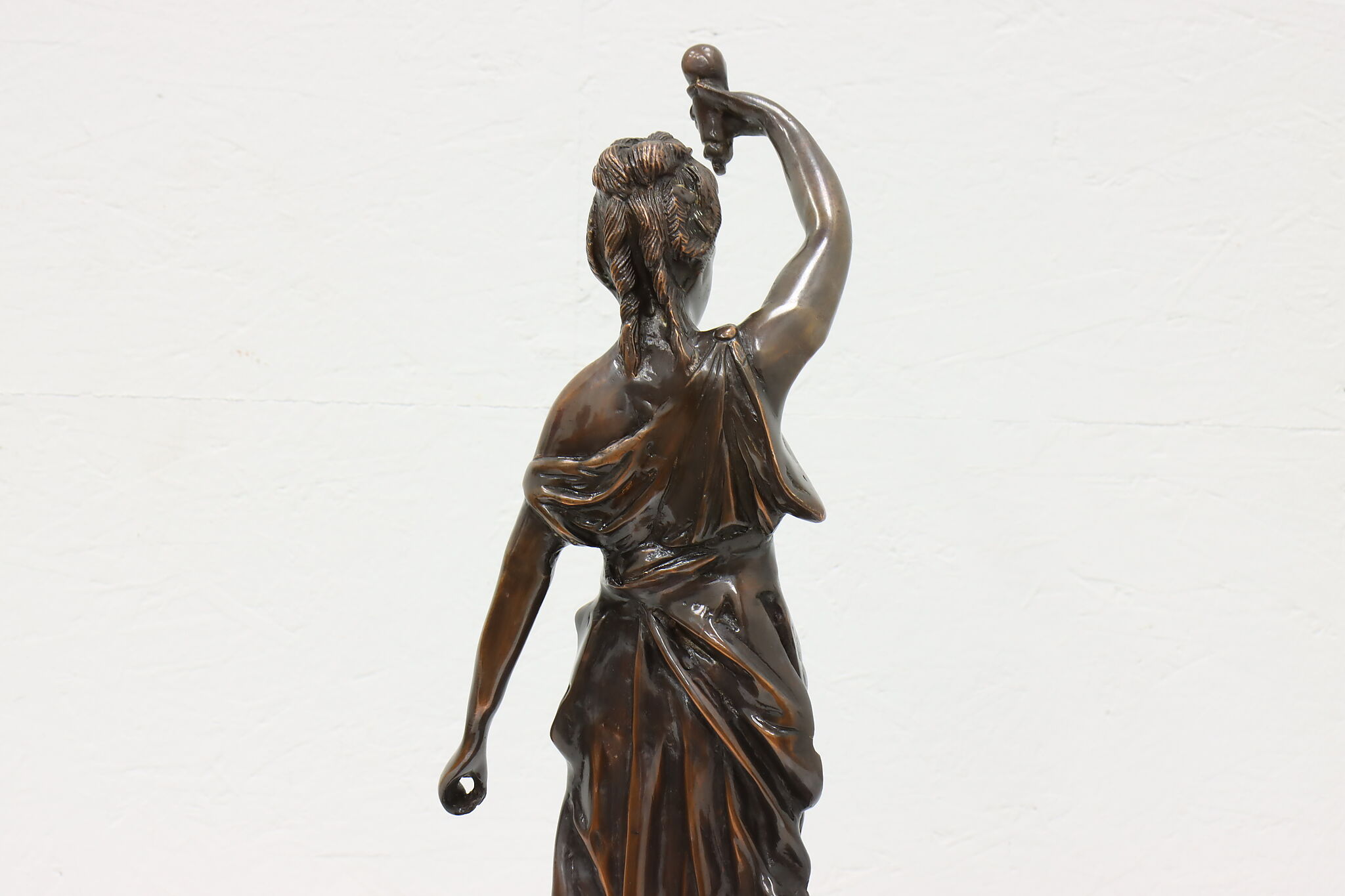 Greek Goddess Sculpture Vintage Bronze Finish Classical Statue #43893