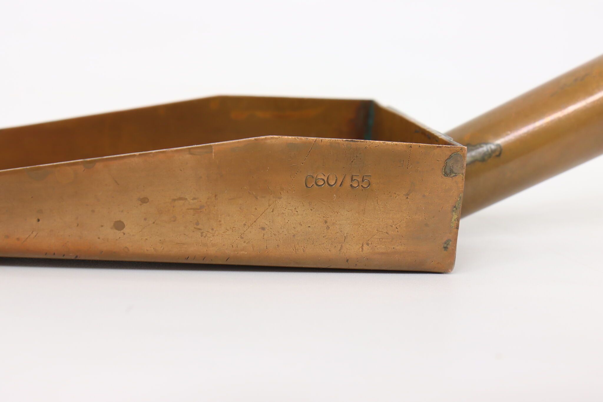 Farmhouse Kitchen Antique Square Copper Flour or Grain Scoop