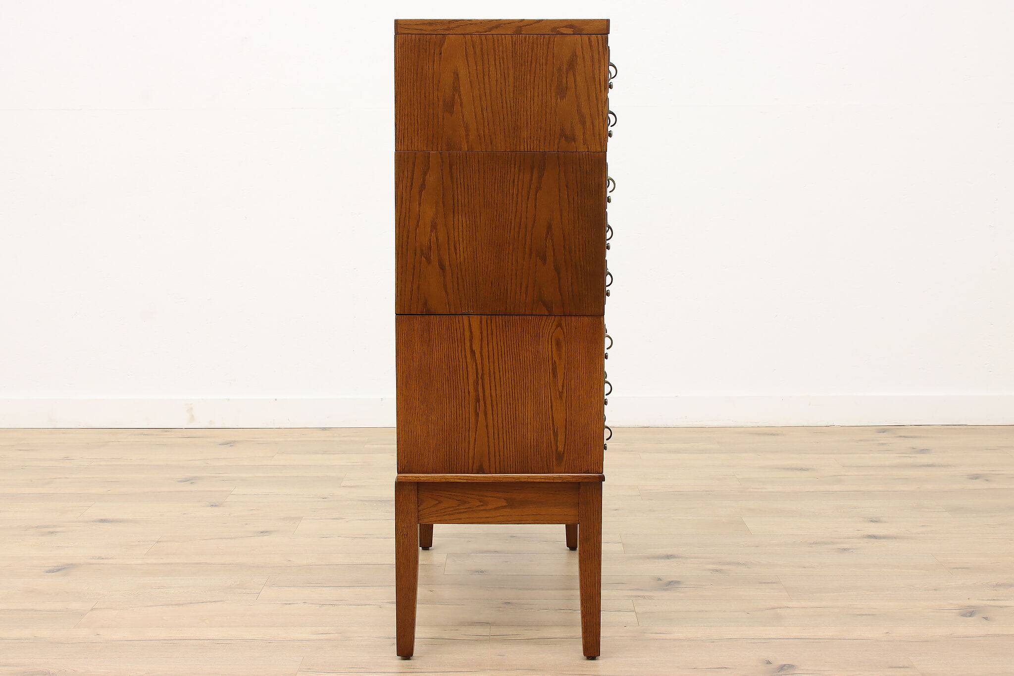 Oak Vintage Stacking 40 Drawer Office or Library Card File Cabinet